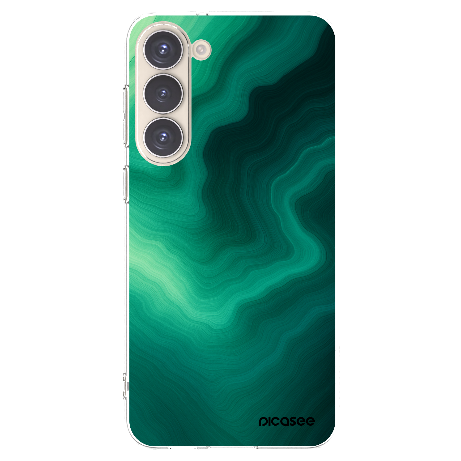 Picasee silikónový prehľadný obal pre Samsung Galaxy S23+ 5G - Malachite