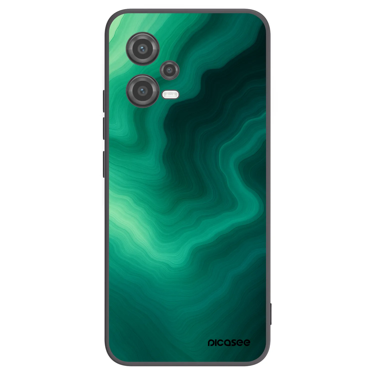 Picasee silikónový čierny obal pre Xiaomi Poco X5 - Malachite