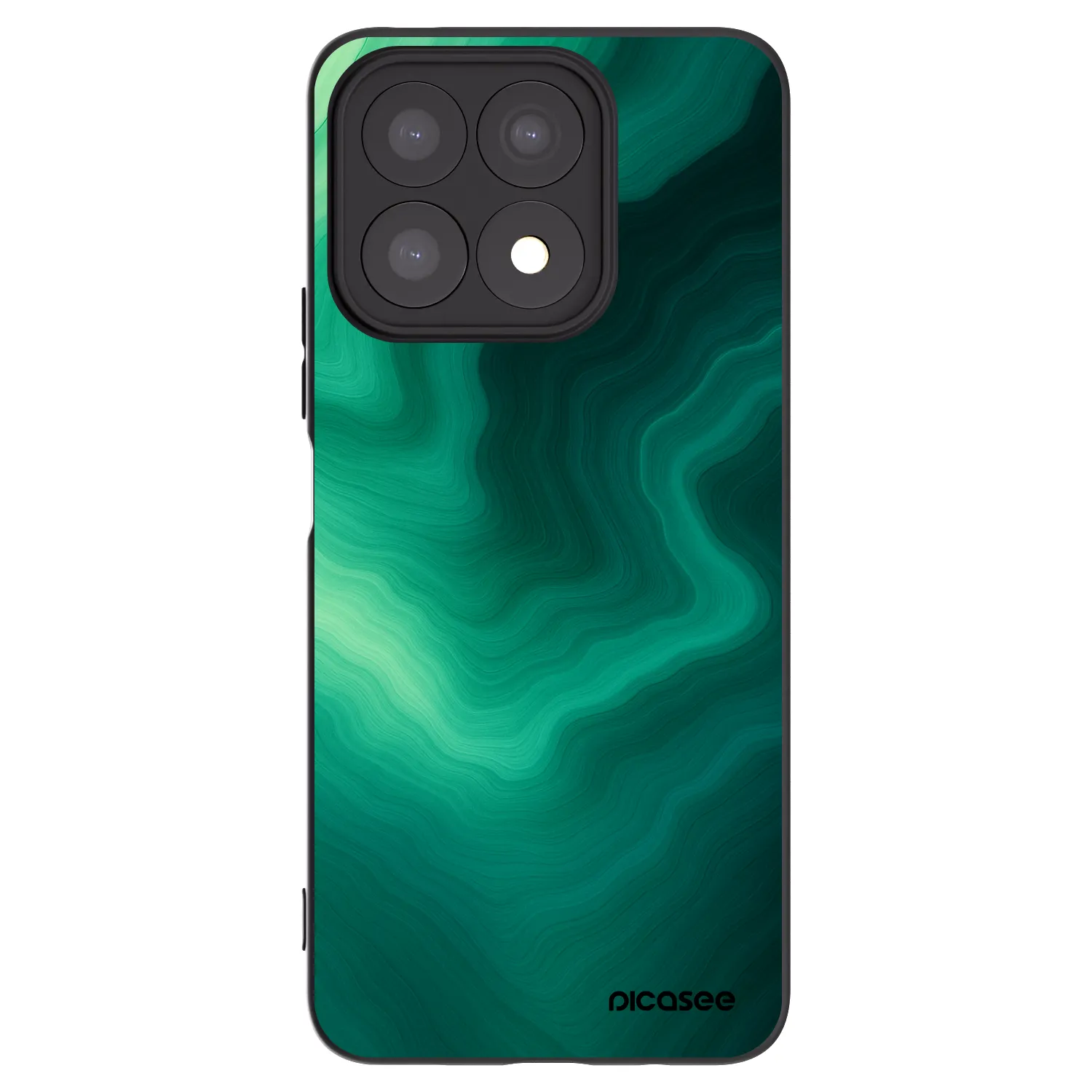 Picasee silikónový čierny obal pre Honor X8a - Malachite