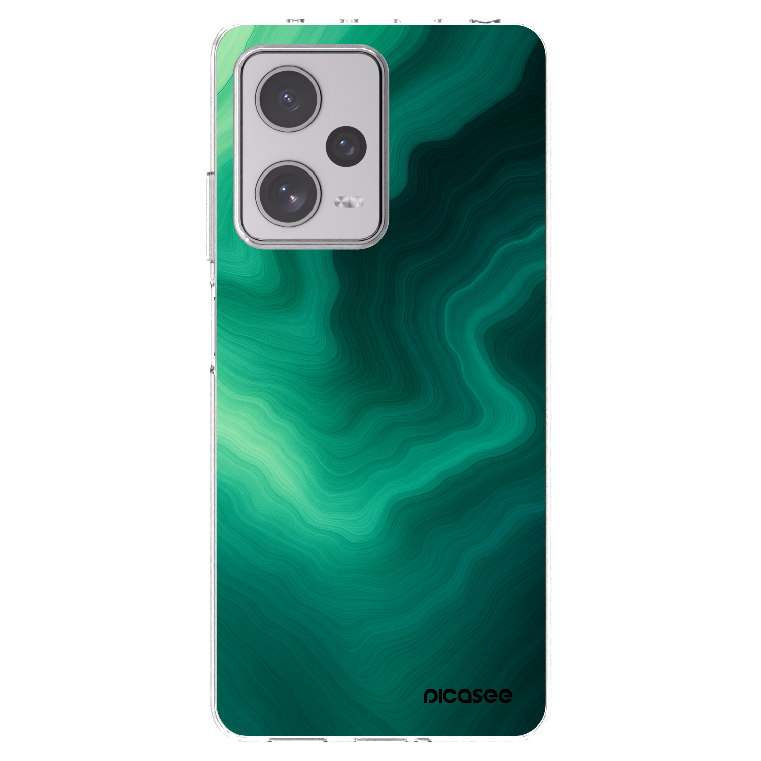 Picasee silikónový prehľadný obal pre Xiaomi Redmi Note 12 Pro+ 5G - Malachite