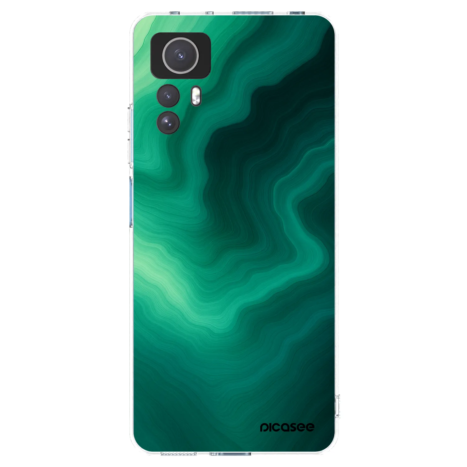 Picasee silikónový prehľadný obal pre Xiaomi Redmi Note 12S - Malachite