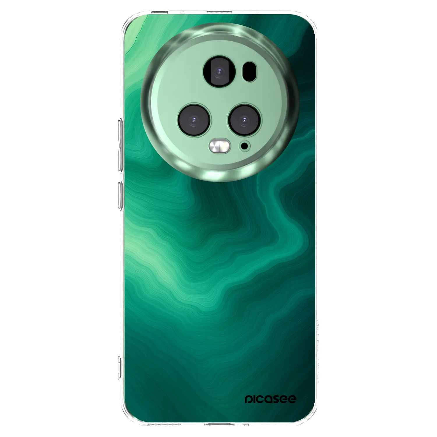 Picasee silikónový prehľadný obal pre Honor Magic5 Pro - Malachite