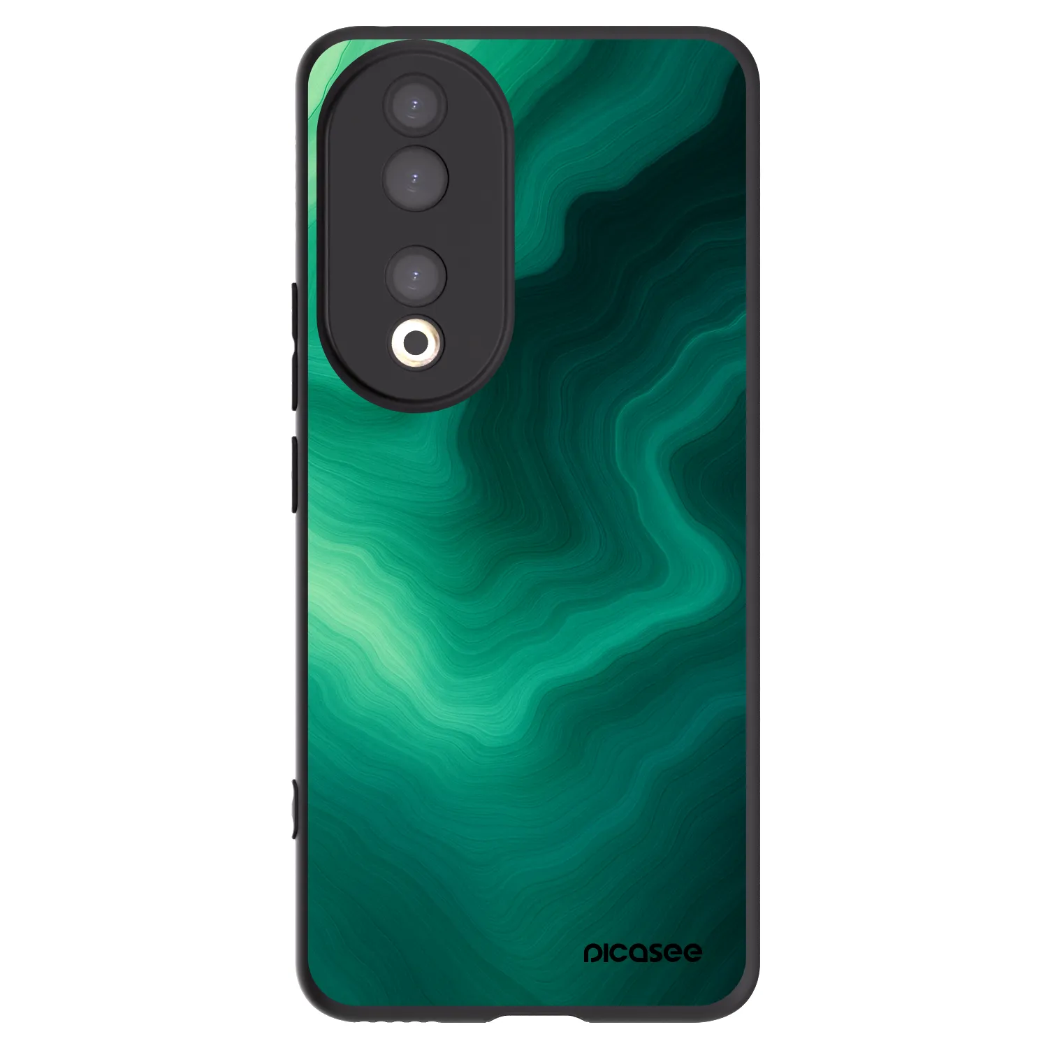 Picasee silikónový čierny obal pre Honor 90 5G - Malachite