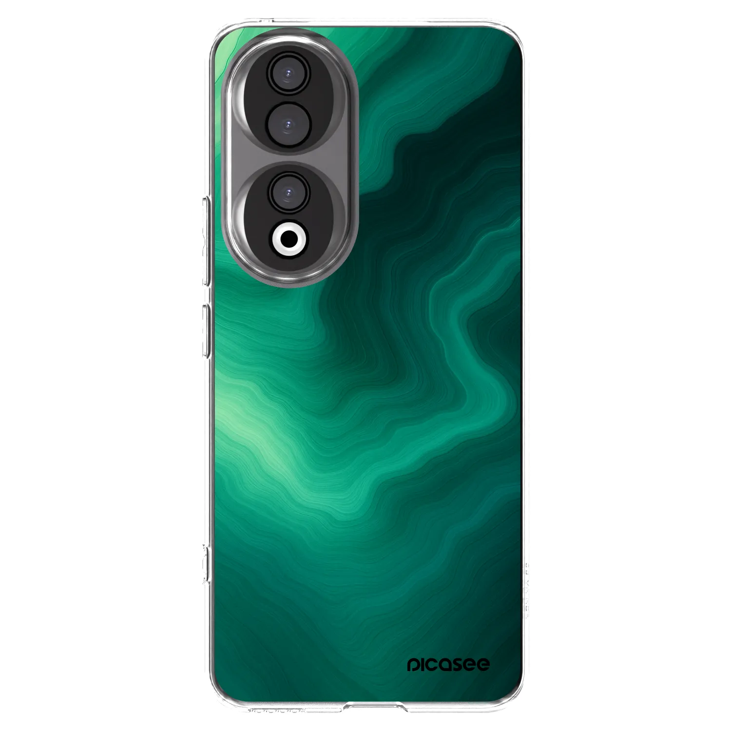 Picasee silikónový prehľadný obal pre Honor 90 5G - Malachite