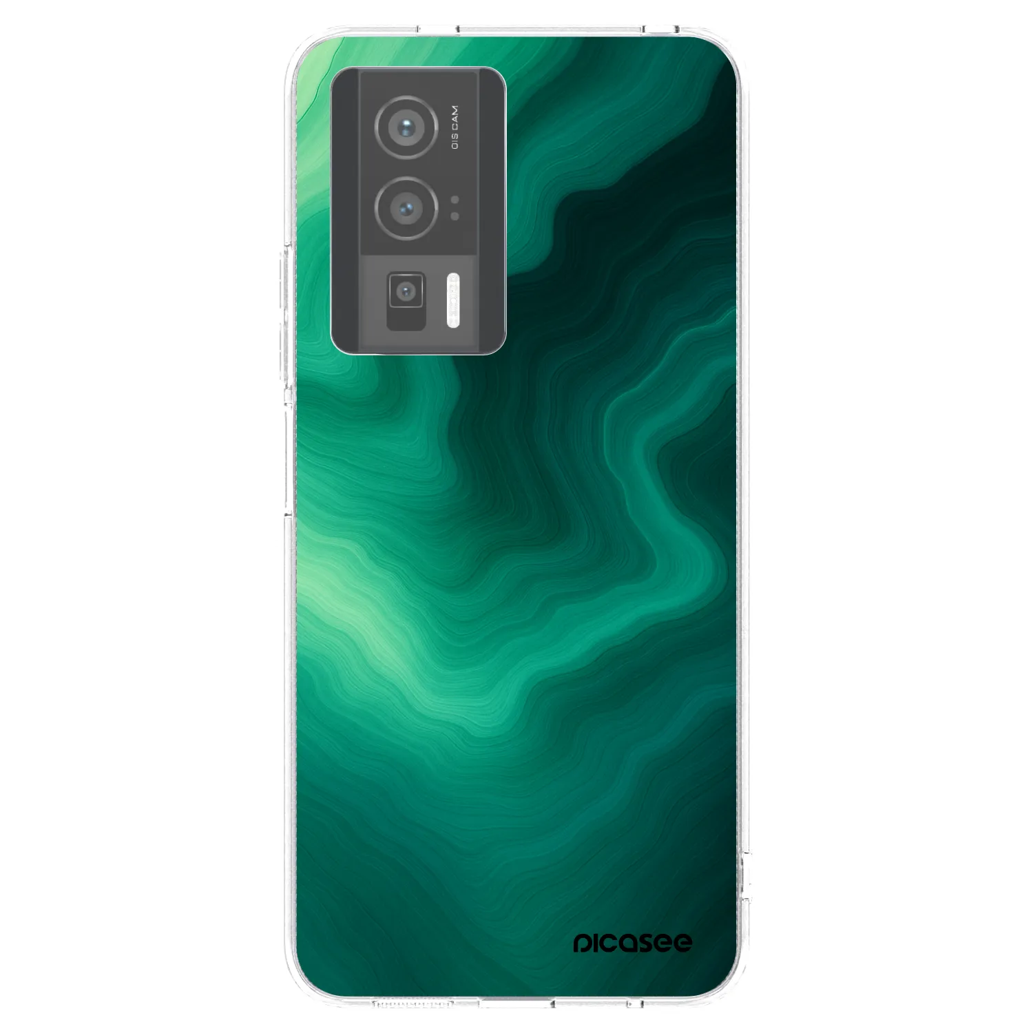 Picasee silikónový prehľadný obal pre Xiaomi Poco F5 Pro 5G - Malachite