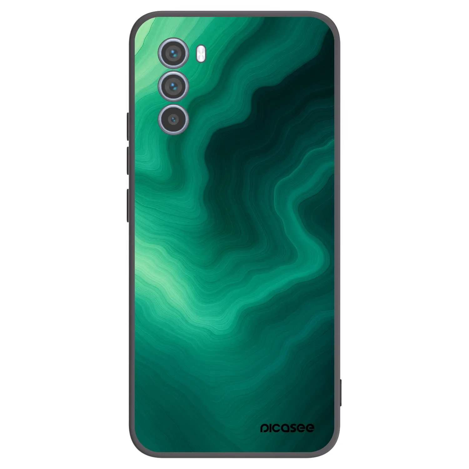 Picasee silikónový čierny obal pre Motorola Moto G62 - Malachite