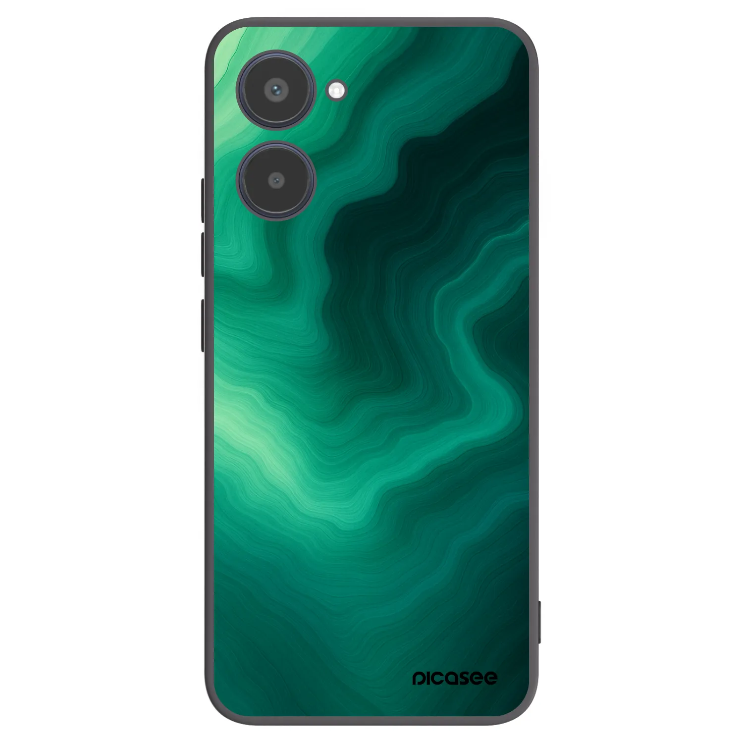 Picasee silikónový čierny obal pre Realme 10 4G - Malachite