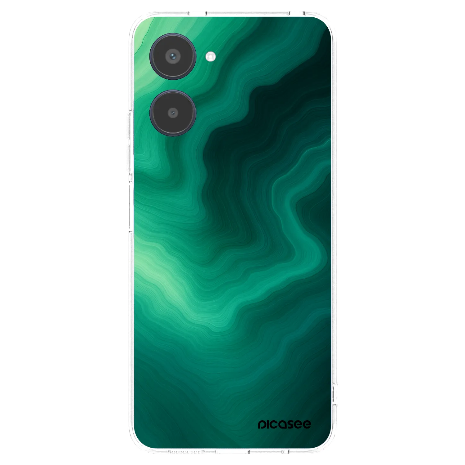 Picasee silikónový prehľadný obal pre Realme 10 4G - Malachite