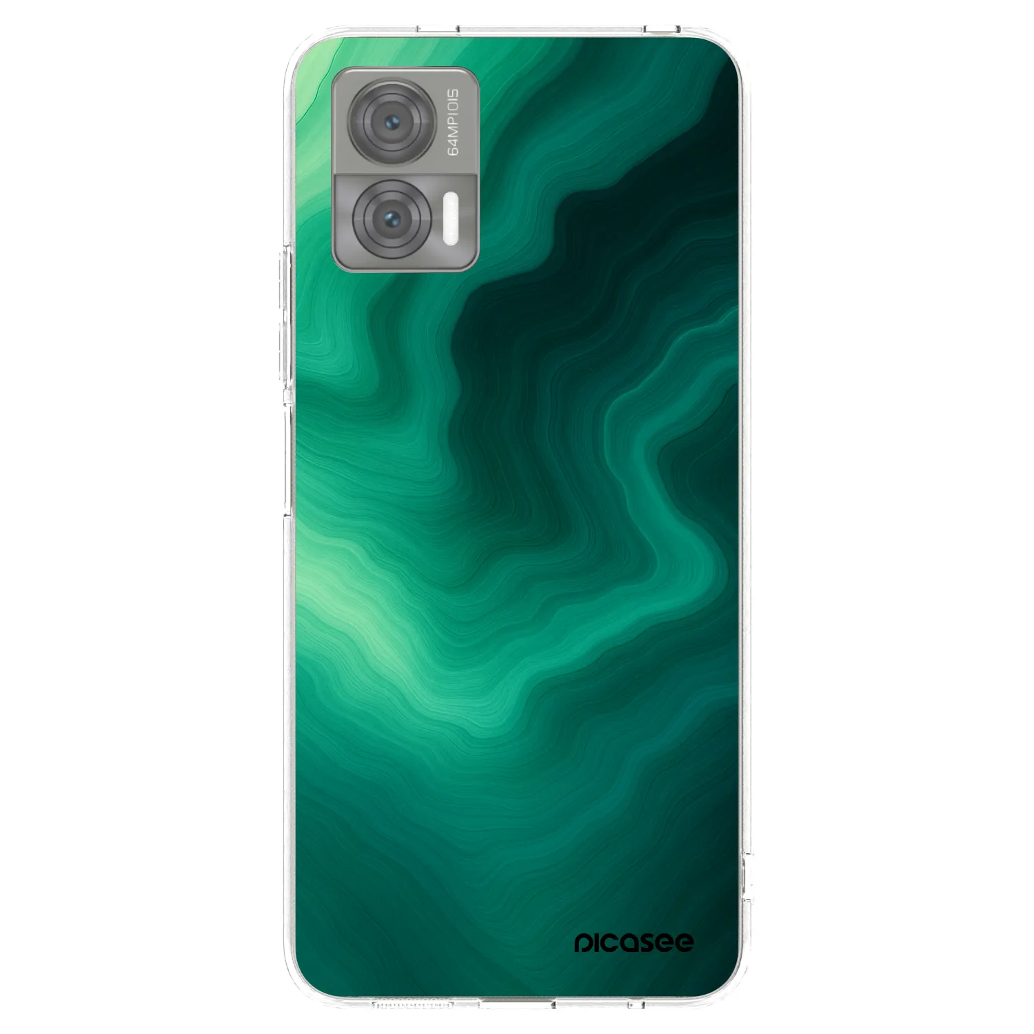 Picasee silikónový prehľadný obal pre Motorola Edge 30 Neo - Malachite