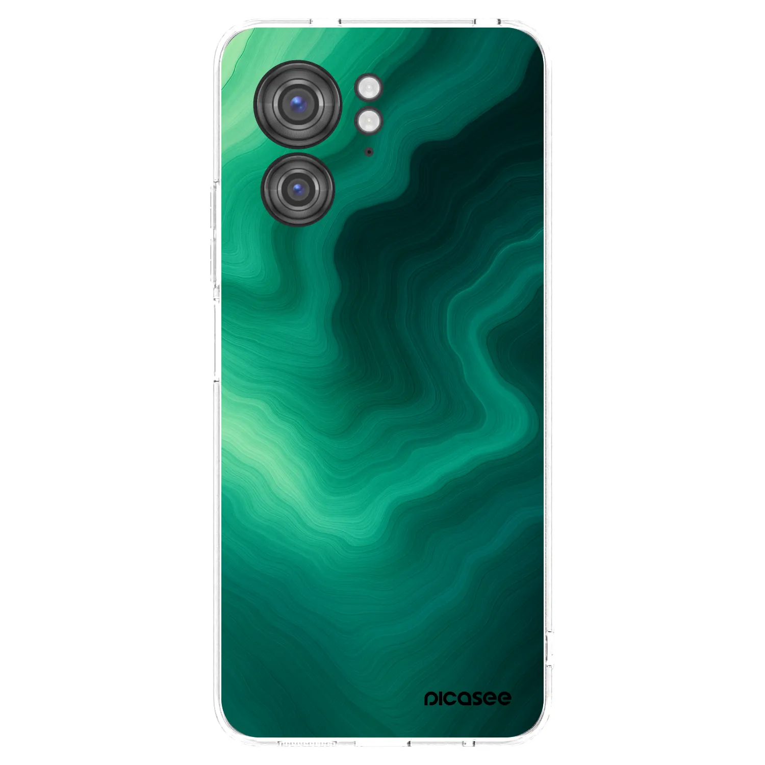 Picasee silikónový prehľadný obal pre Motorola Edge 40 - Malachite
