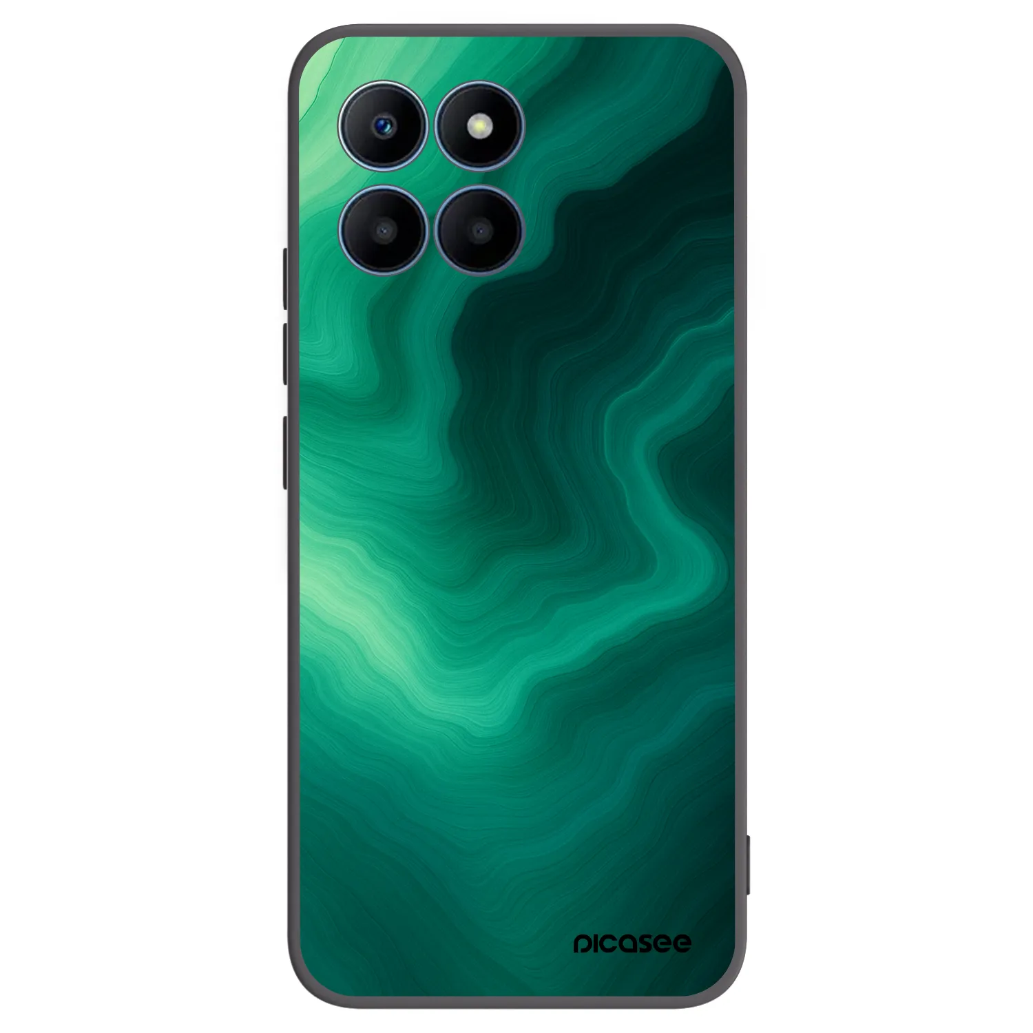 Picasee silikónový čierny obal pre Honor 70 Lite - Malachite