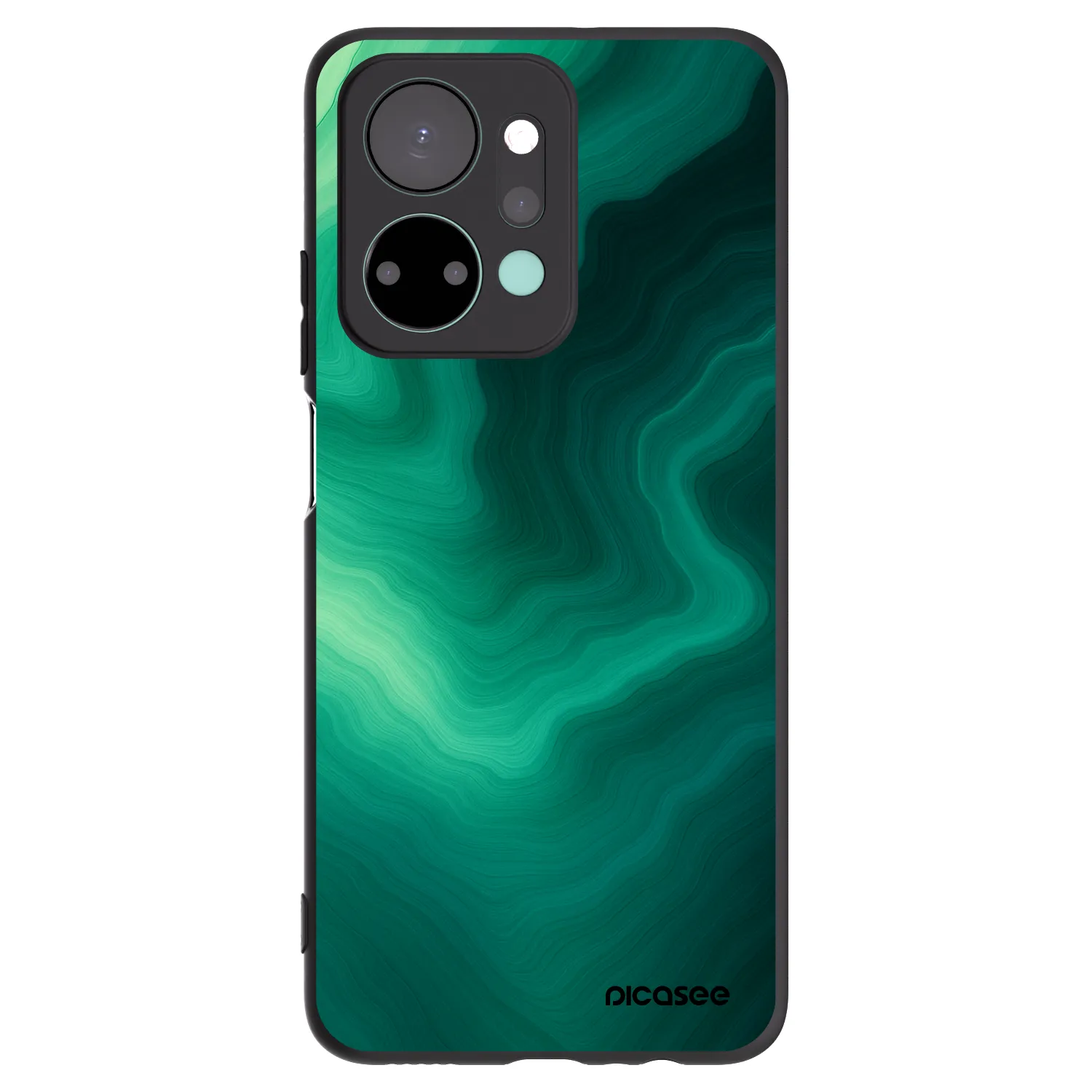 Picasee silikónový čierny obal pre Honor X7a - Malachite