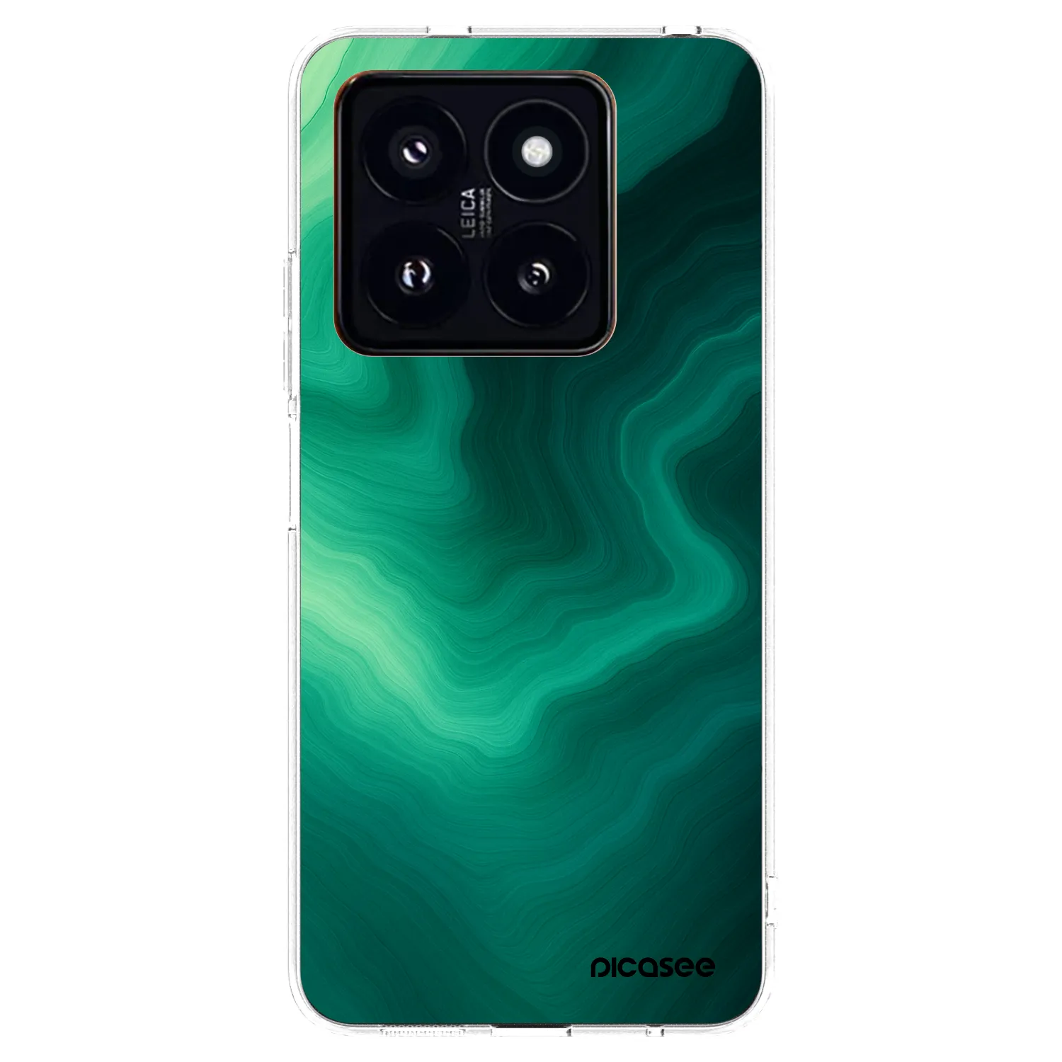 Silikónový prehľadný obal pre Xiaomi 14 Pro - Malachite