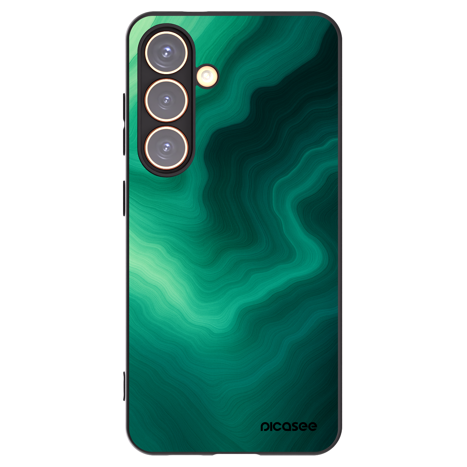 Picasee silikónový čierny obal pre Samsung Galaxy S24 S921B 5G - Malachite