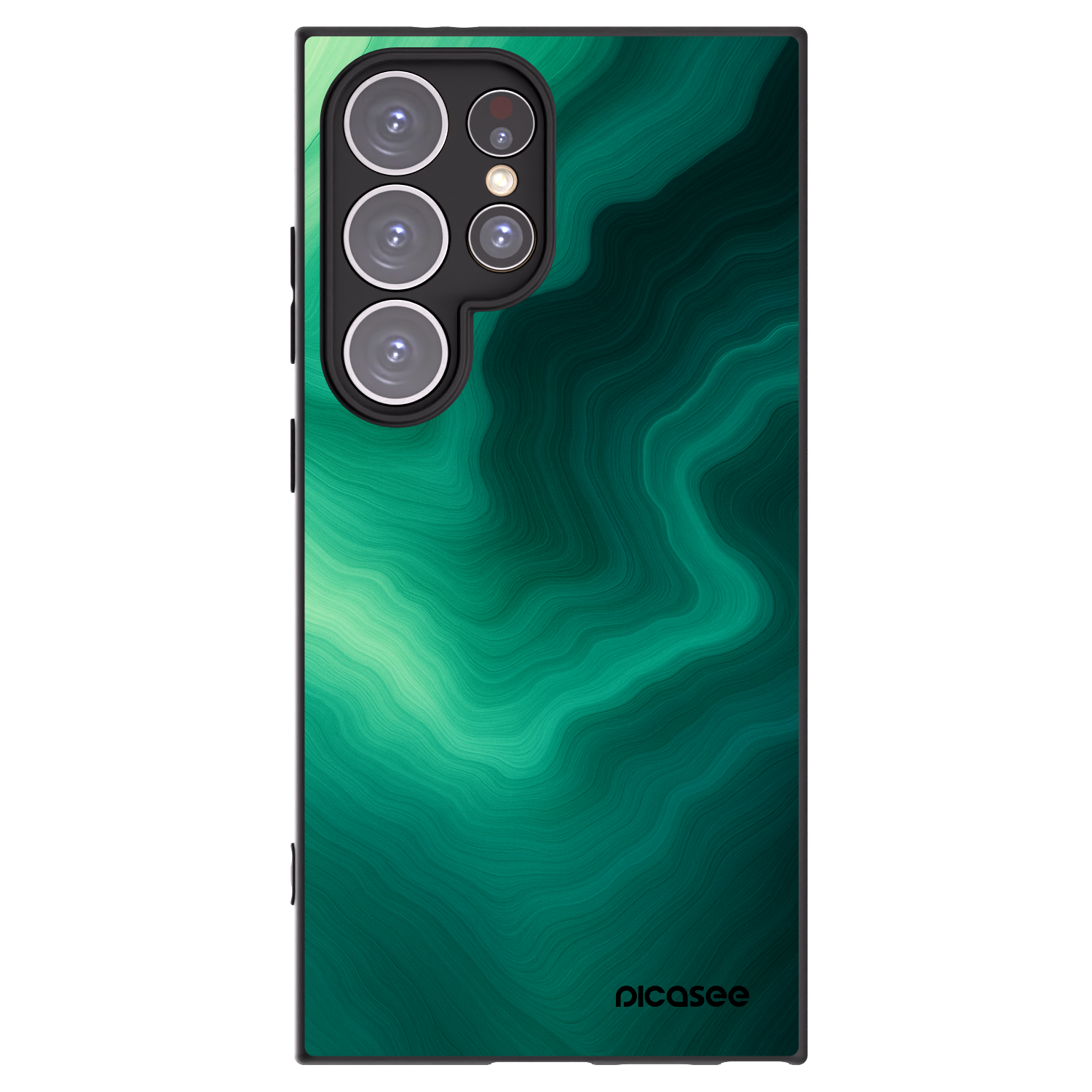 Picasee silikónový čierny obal pre Samsung Galaxy S24 Ultra S928B 5G - Malachite