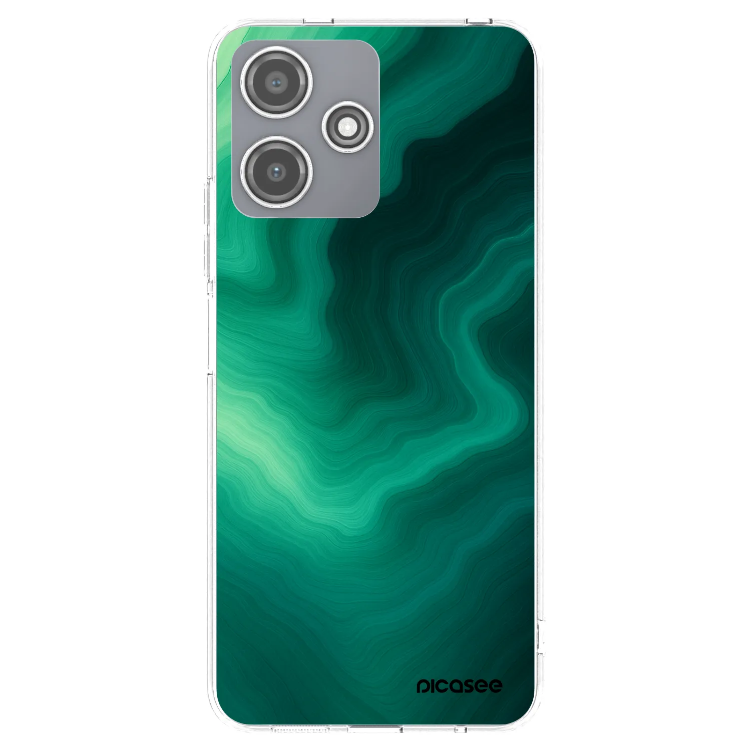 Picasee silikónový prehľadný obal pre Xiaomi Redmi 12 5G - Malachite