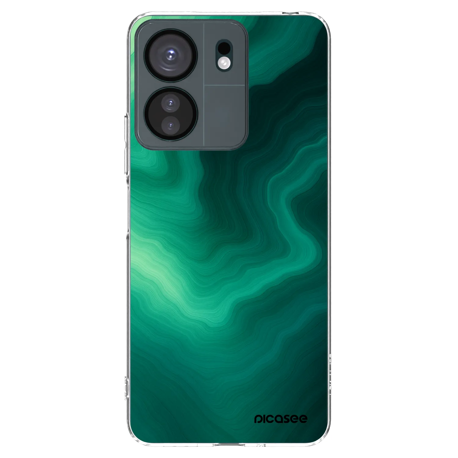 Picasee silikónový prehľadný obal pre Xiaomi Redmi 13C 4G - Malachite