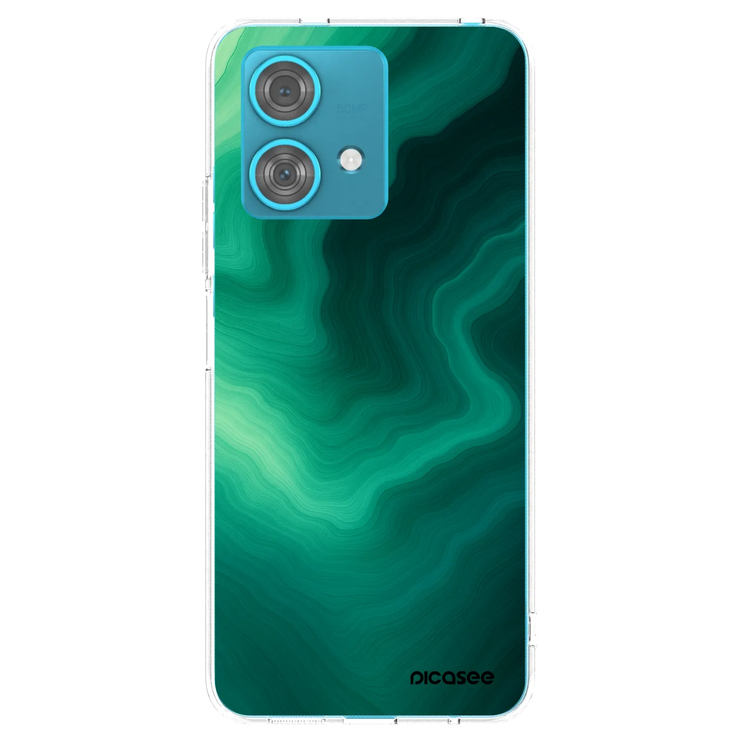 Picasee silikónový prehľadný obal pre Motorola Edge 40 Neo - Malachite