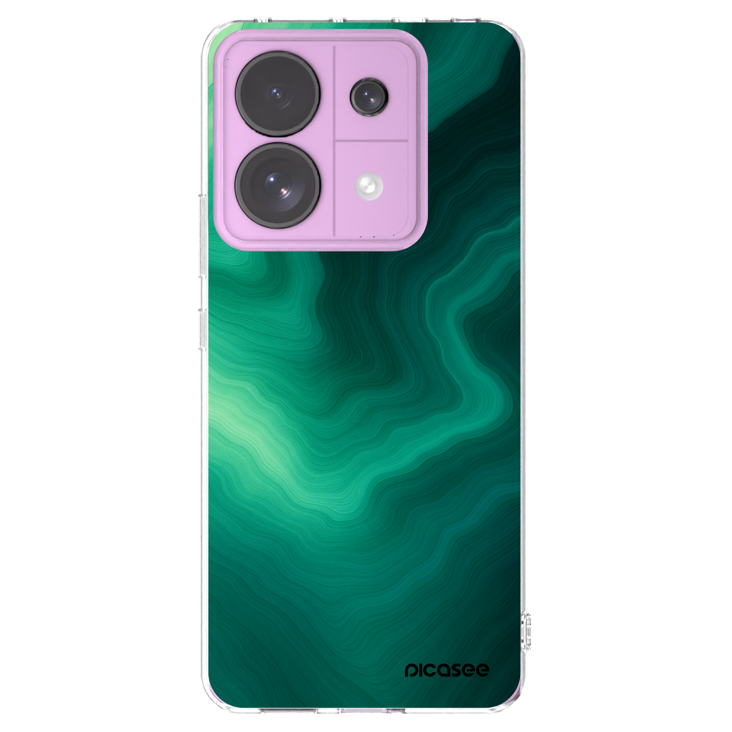Picasee silikónový prehľadný obal pre Xiaomi Redmi Note 13 Pro 5G - Malachite