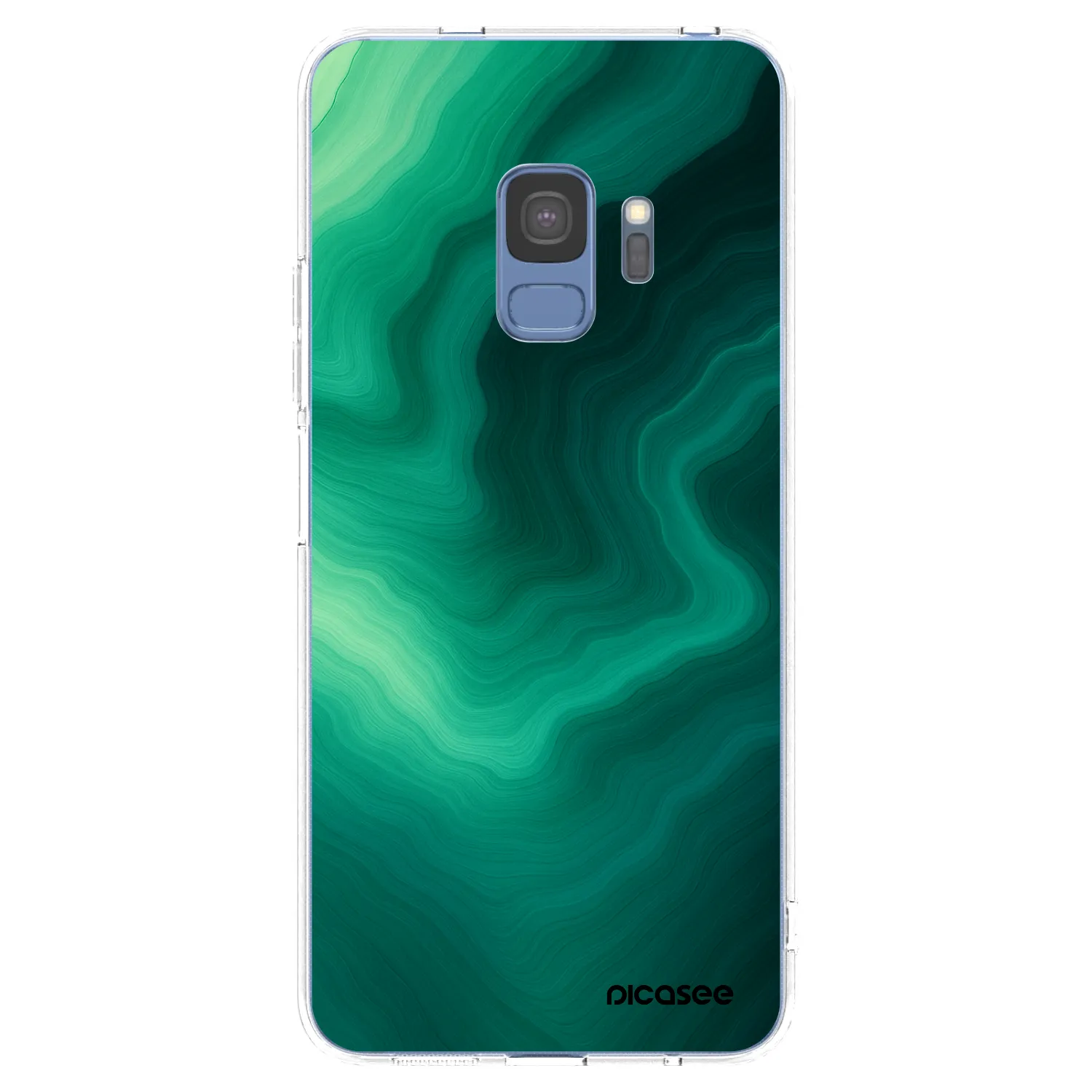 Picasee silikónový prehľadný obal pre Samsung Galaxy S9 G960F - Malachite