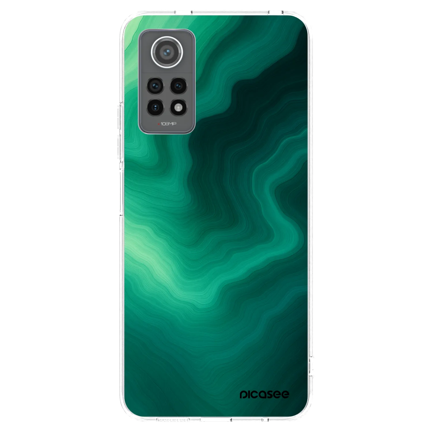 Picasee silikónový prehľadný obal pre Xiaomi Redmi Note 12 Pro 4G - Malachite
