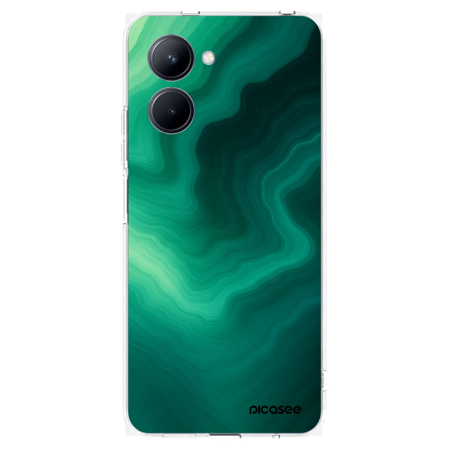 Picasee silikónový prehľadný obal pre Realme C33 (2023) - Malachite