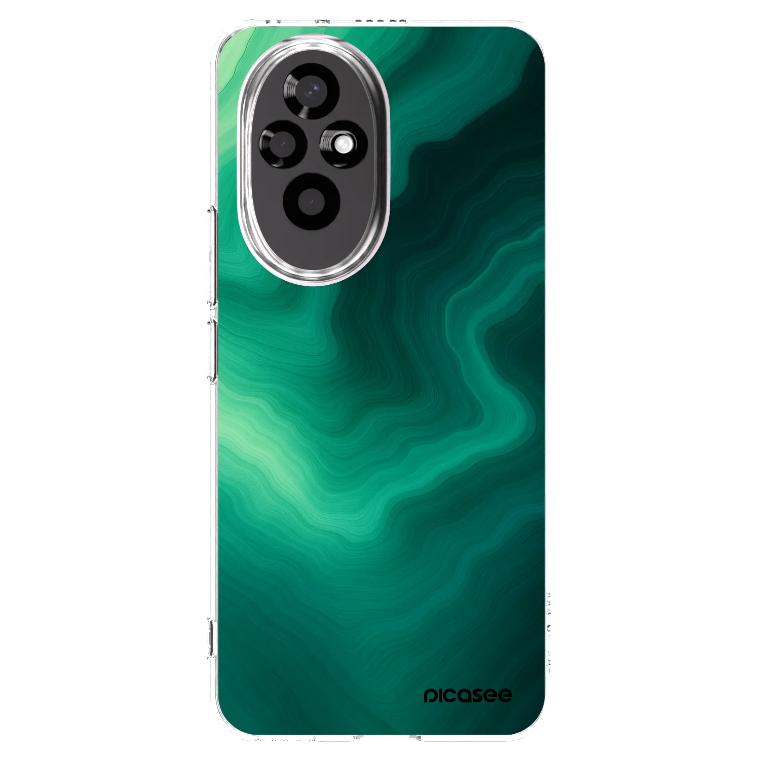 Picasee silikónový prehľadný obal pre Honor 200 Pro 5G - Malachite