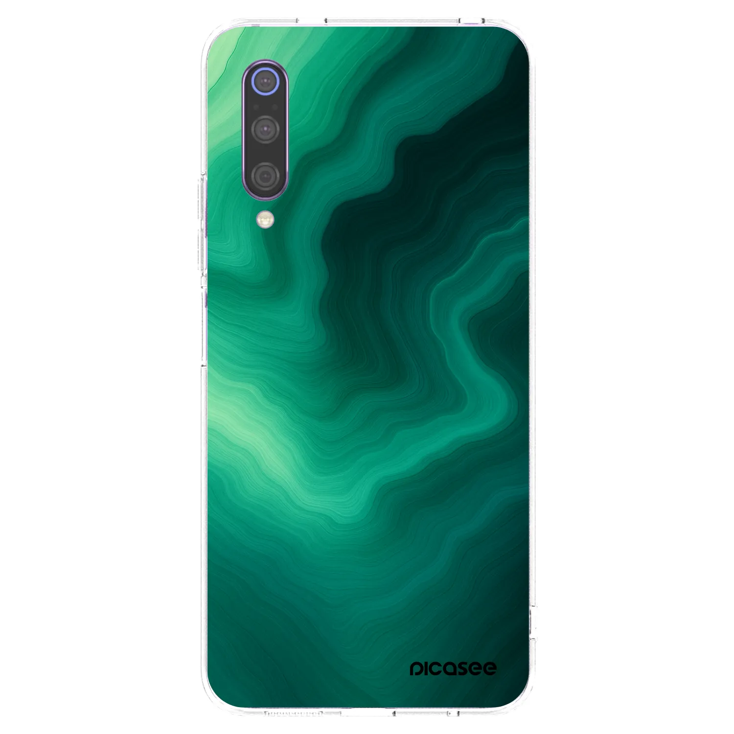 Picasee silikónový prehľadný obal pre Xiaomi Mi 9 - Malachite