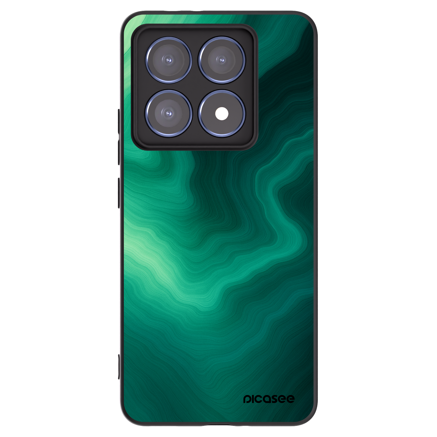 Picasee silikónový čierny obal pre Xiaomi 14T Pro - Malachite