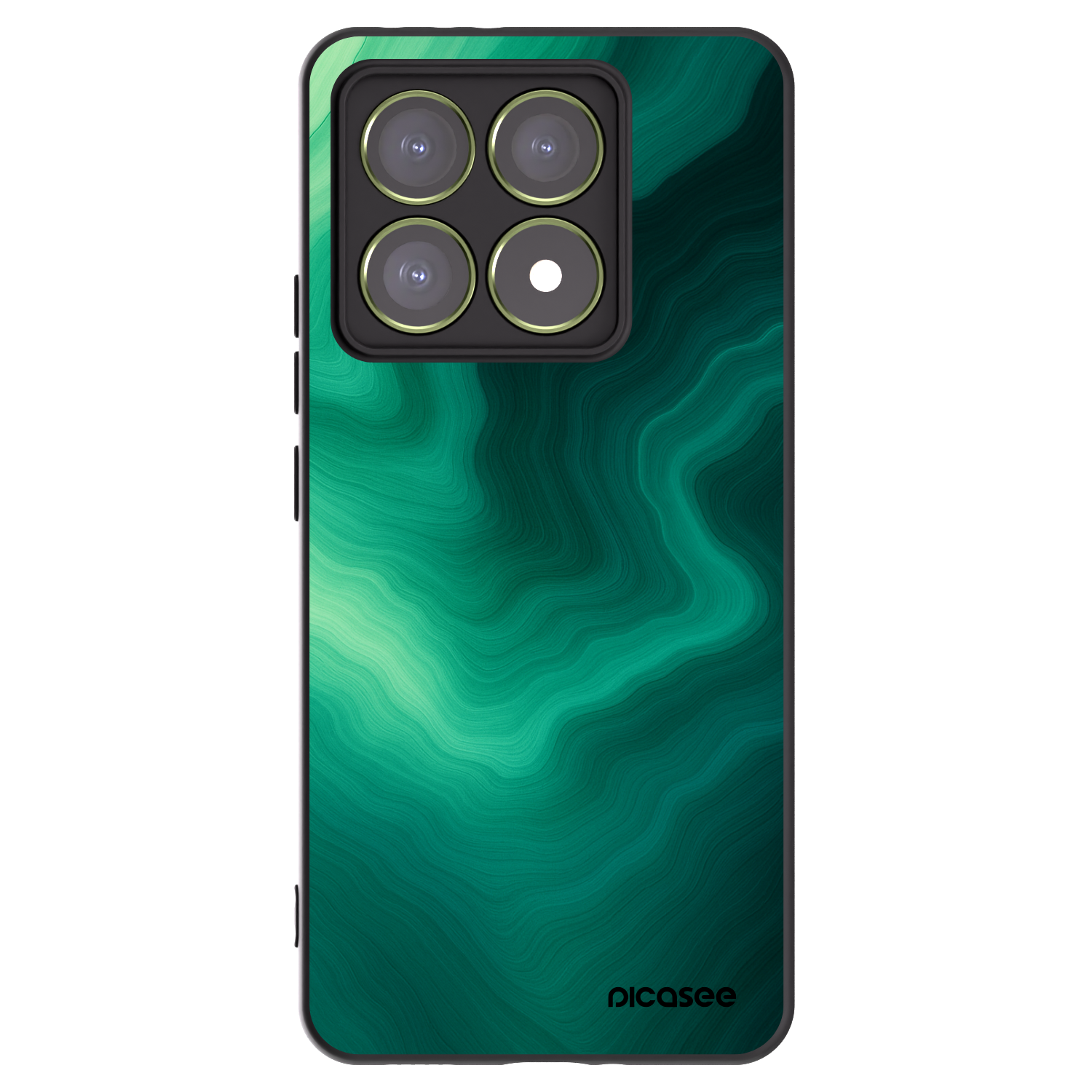 Picasee silikónový čierny obal pre Xiaomi 14T - Malachite