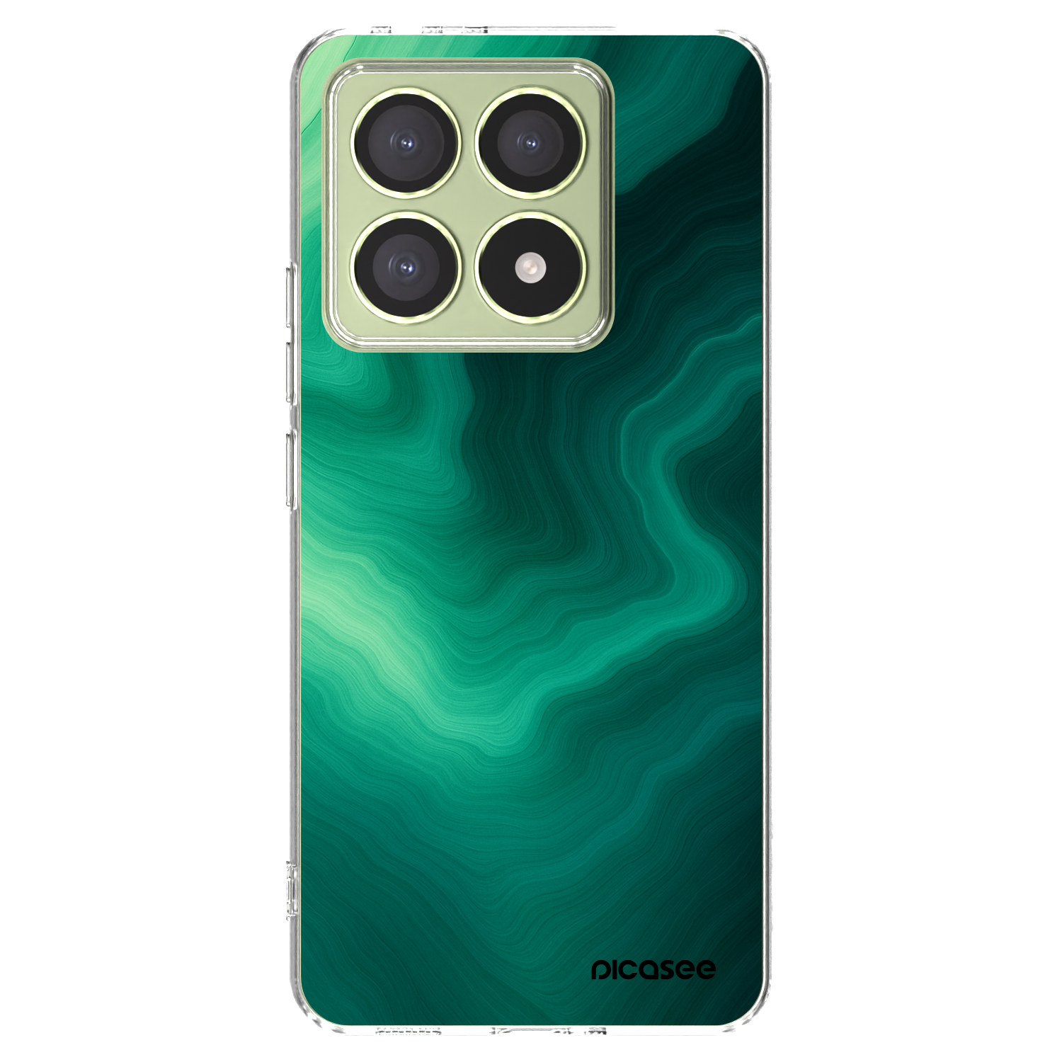 Picasee silikónový prehľadný obal pre Xiaomi 14T - Malachite