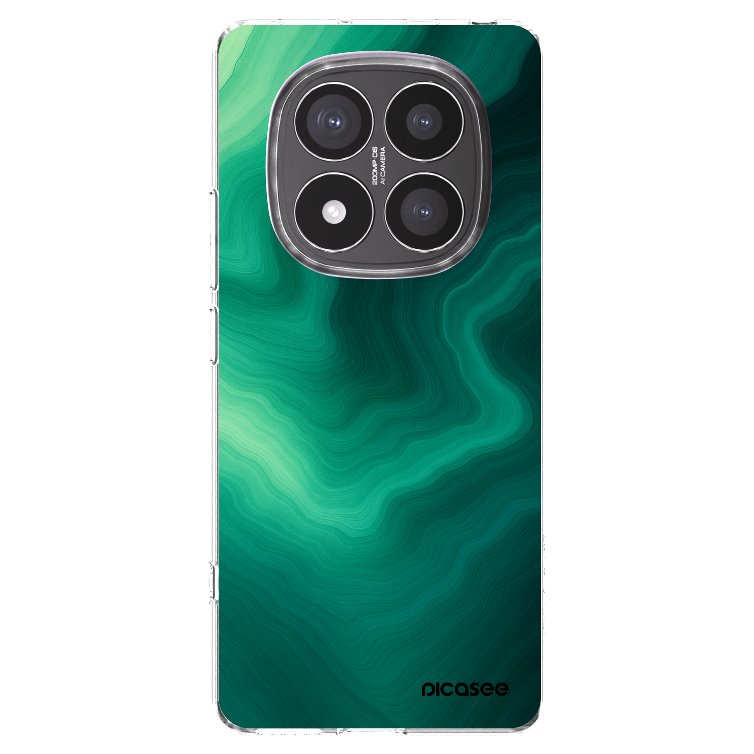 Picasee silikónový prehľadný obal pre Xiaomi Redmi Note 14 Pro+ 5G - Malachite