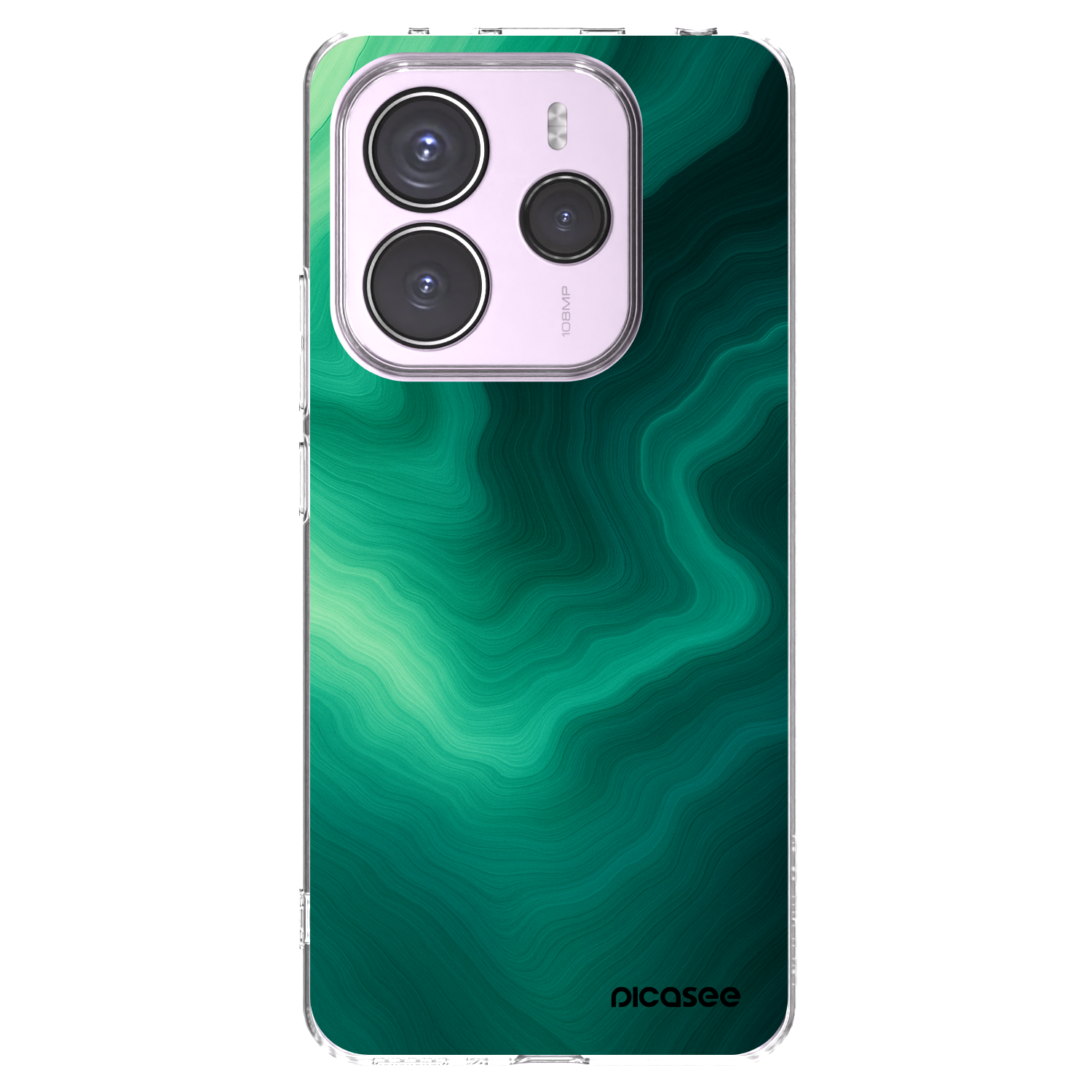 Silikónový prehľadný obal pre Xiaomi Redmi Note 14 5G - Malachite