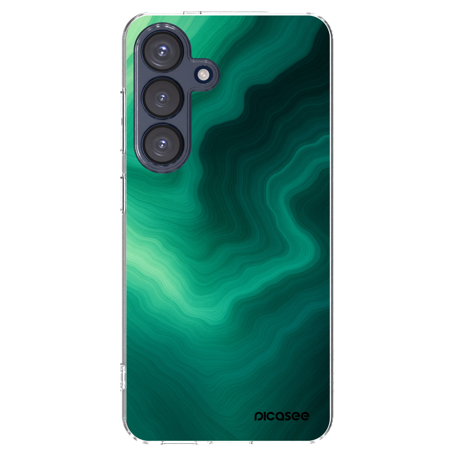 Picasee silikónový prehľadný obal pre Samsung Galaxy S25 5G - Malachite