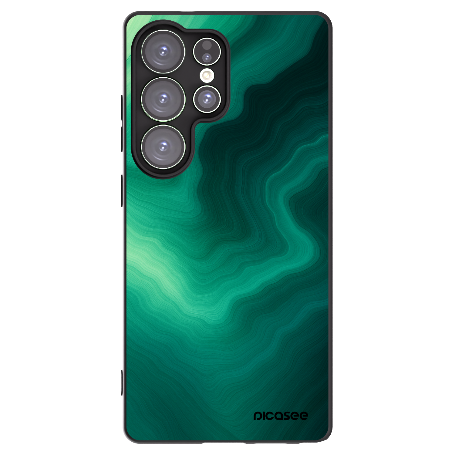 Picasee silikónový čierny obal pre Samsung Galaxy S25 Ultra 5G - Malachite