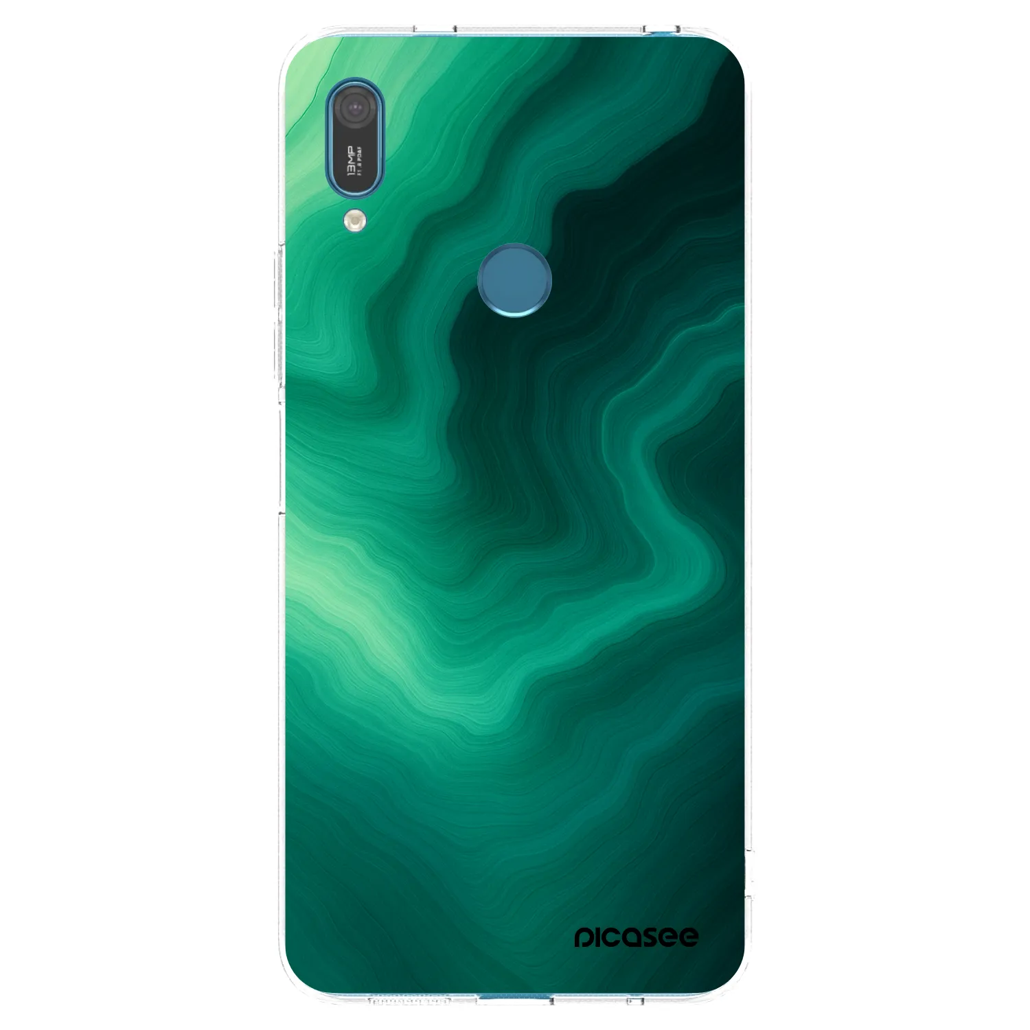 Picasee silikónový prehľadný obal pre Huawei Y7 2019 - Malachite