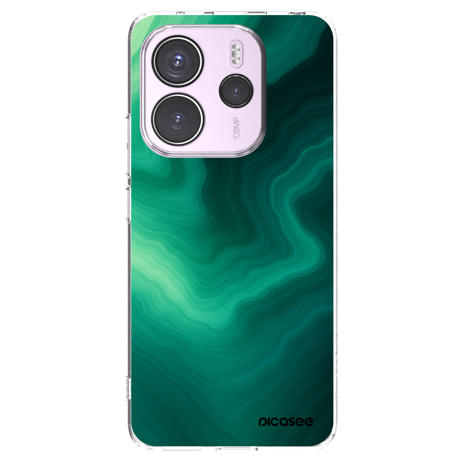 Picasee silikónový prehľadný obal pre Xiaomi Redmi Note 14 4G - Malachite