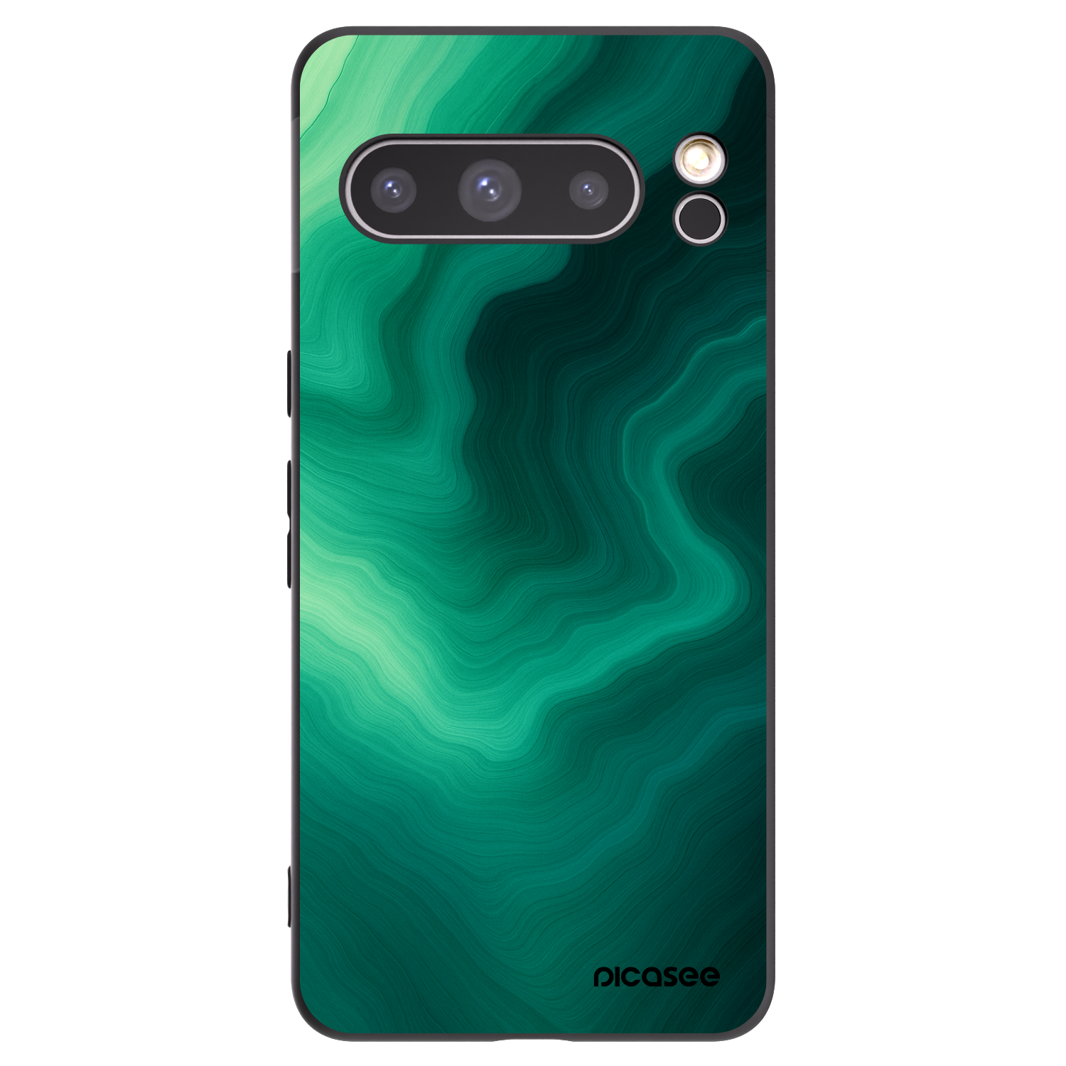 Picasee silikónový čierny obal pre Google Pixel 8 Pro - Malachite