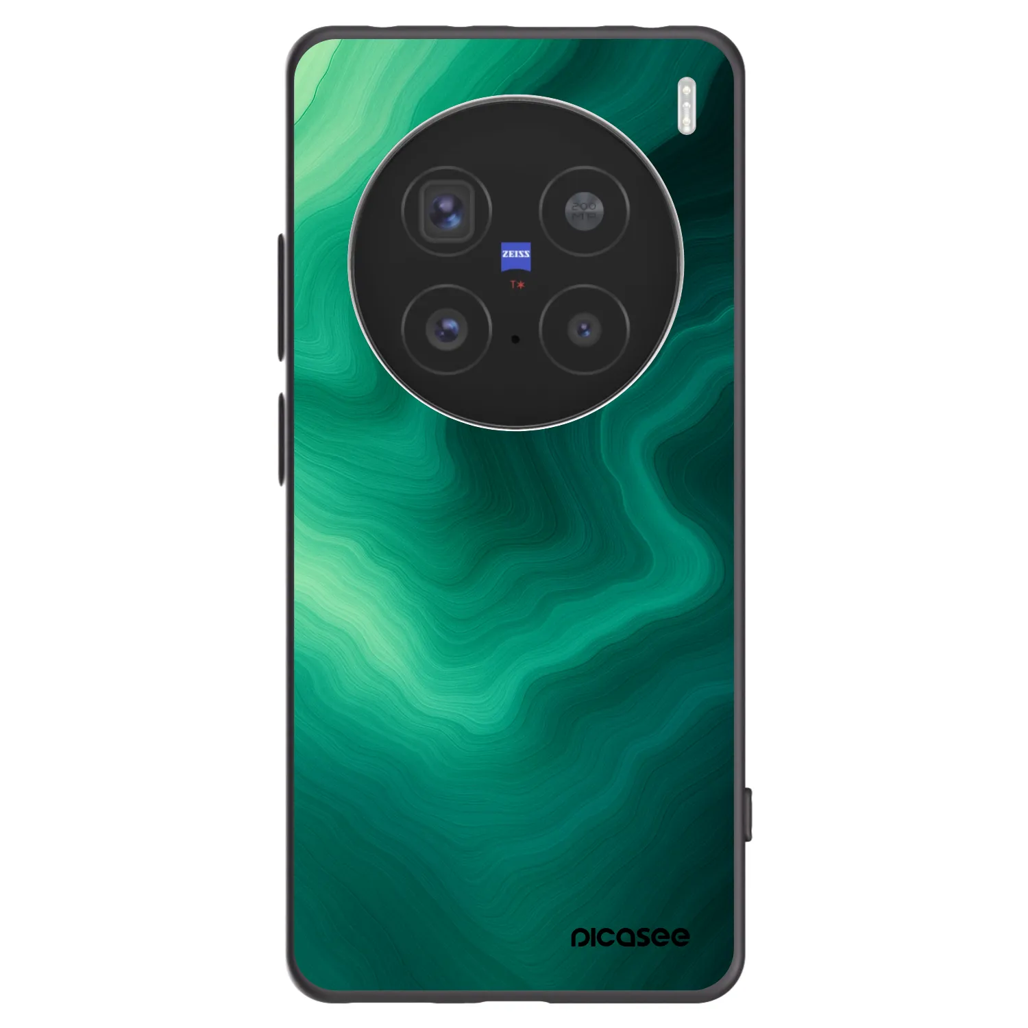 Picasee silikónový čierny obal pre Vivo X200 Pro - Malachite