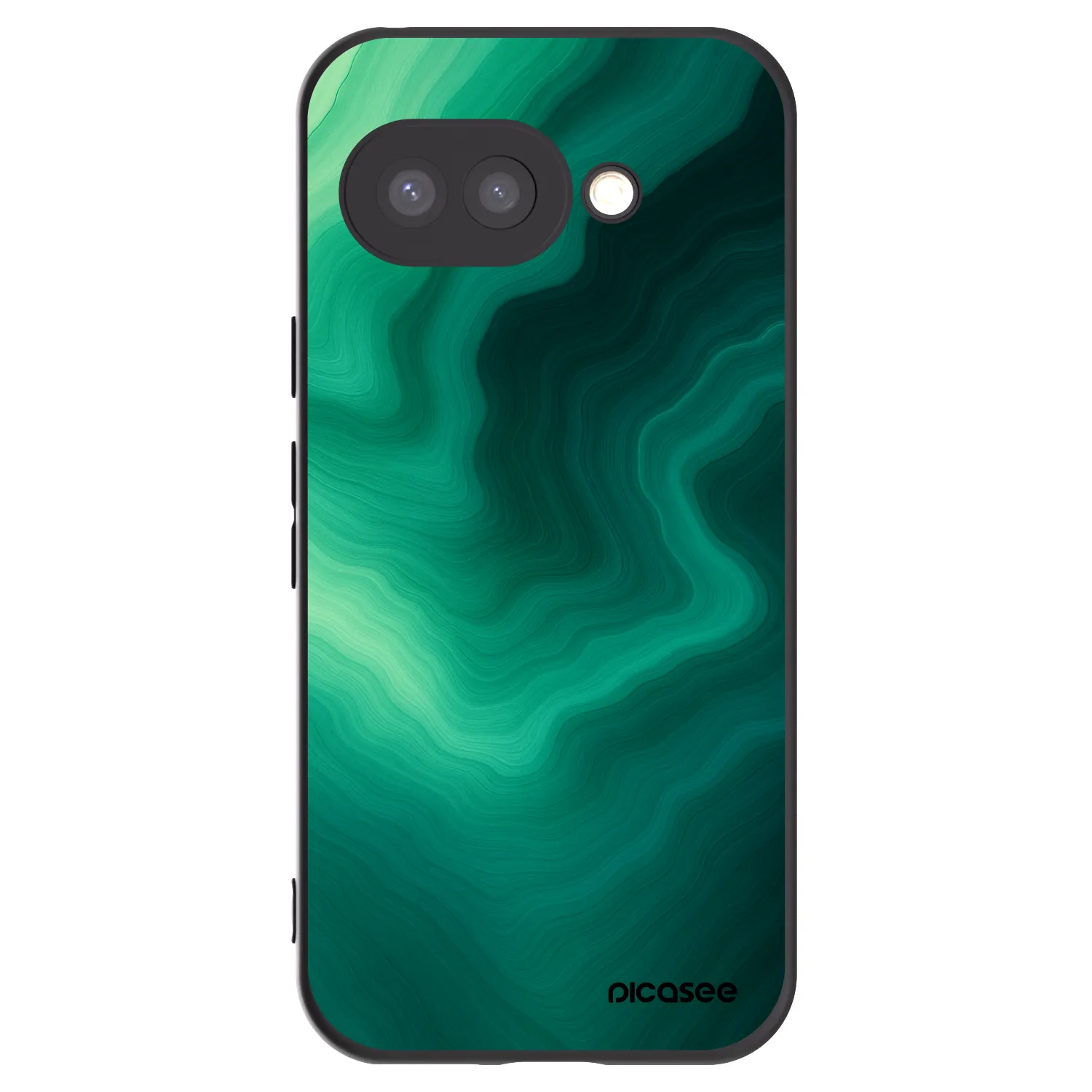 Picasee silikónový čierny obal pre Google Pixel 9a - Malachite