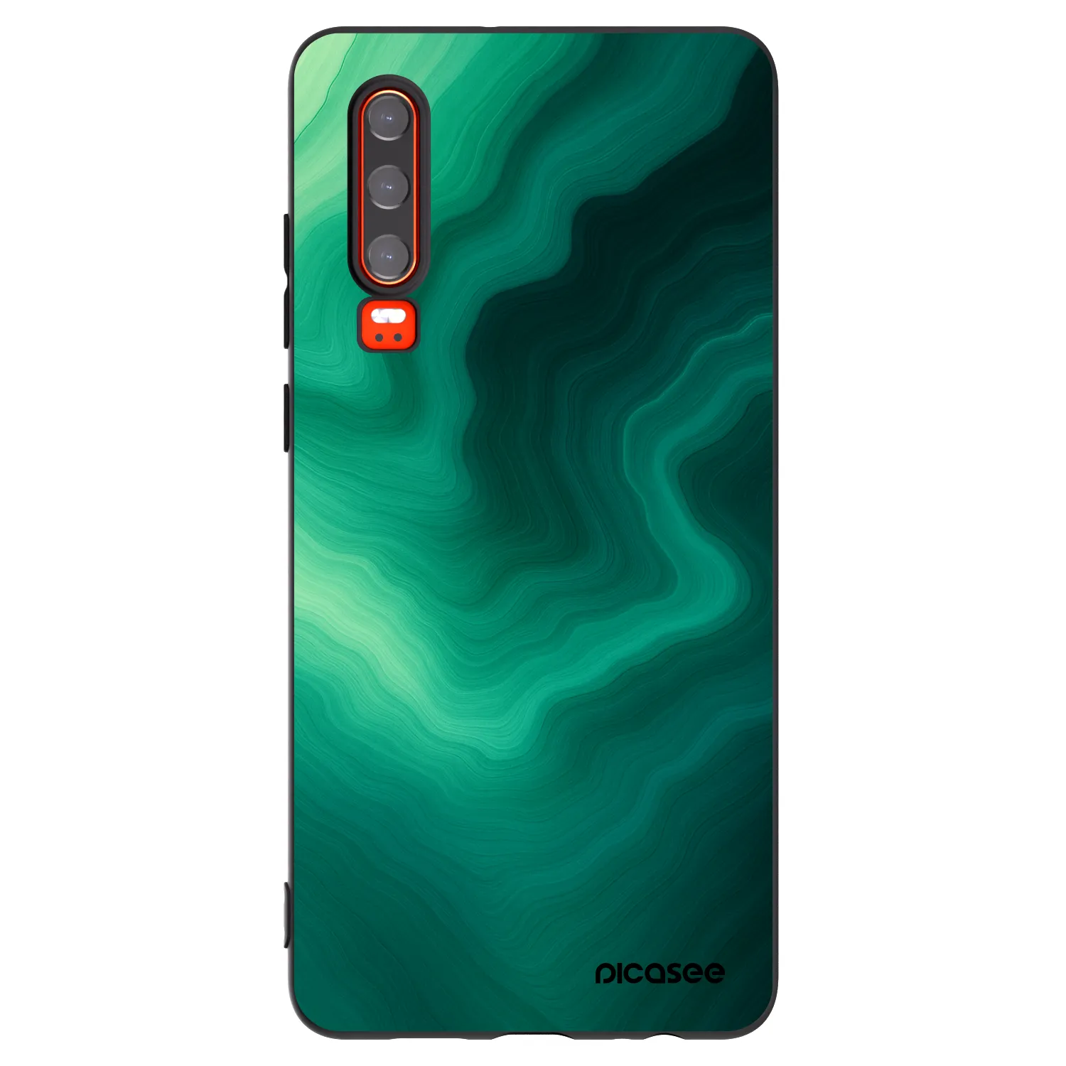 Picasee silikónový čierny obal pre Huawei P30 - Malachite