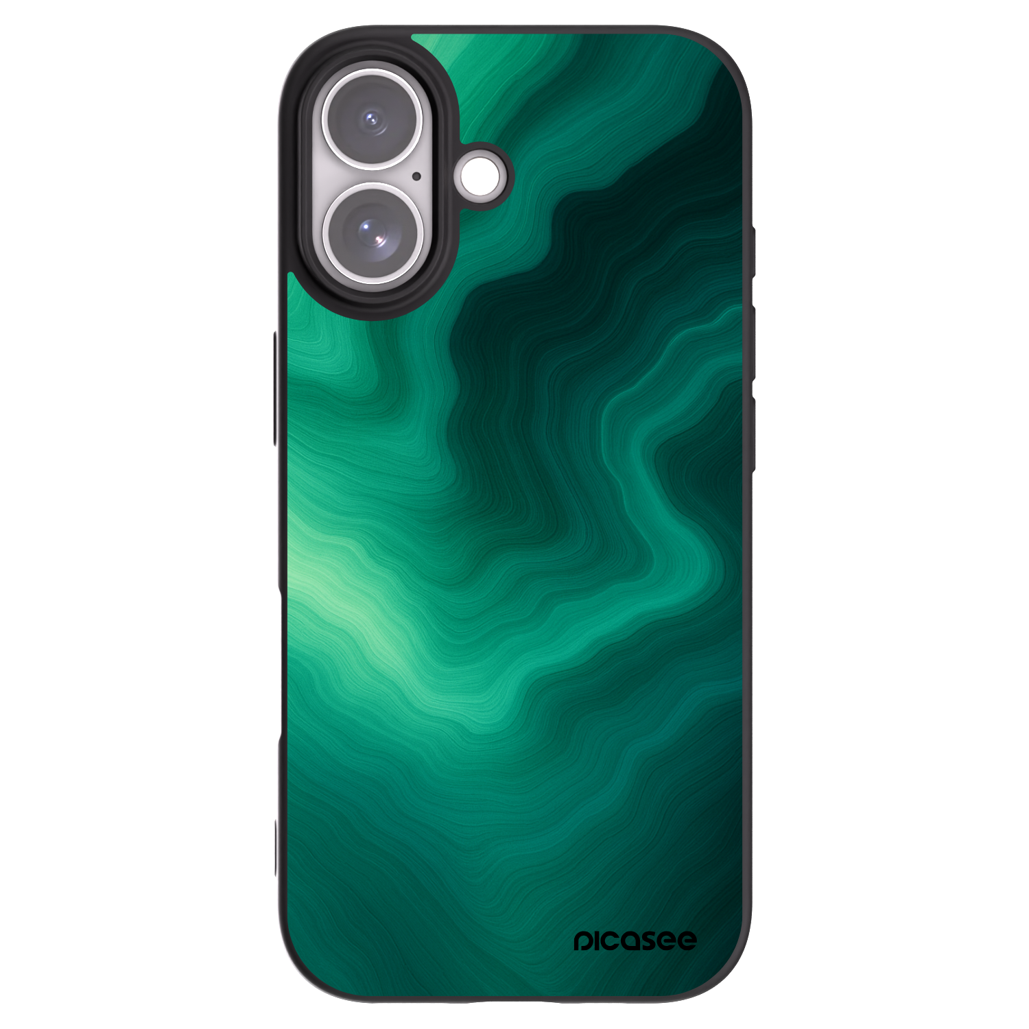 Picasee silikónový čierny obal pre Apple iPhone 17 - Malachite