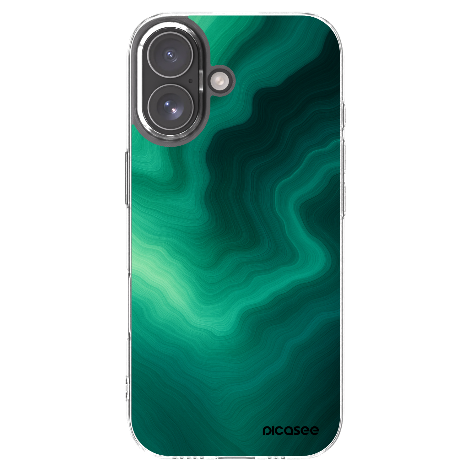 Picasee silikónový prehľadný obal pre Apple iPhone 17 - Malachite