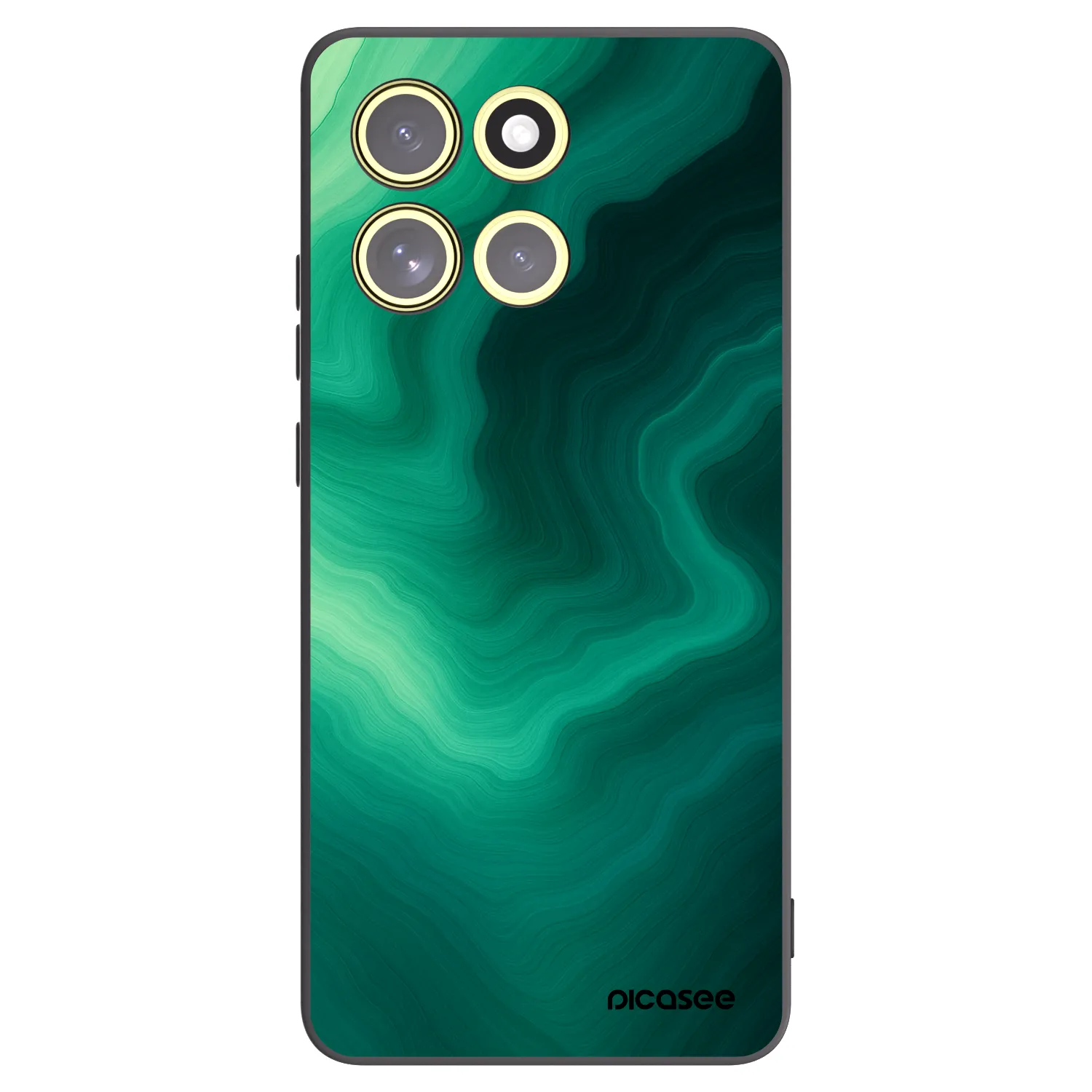 Picasee silikónový čierny obal pre Motorola Moto G86 5G - Malachite