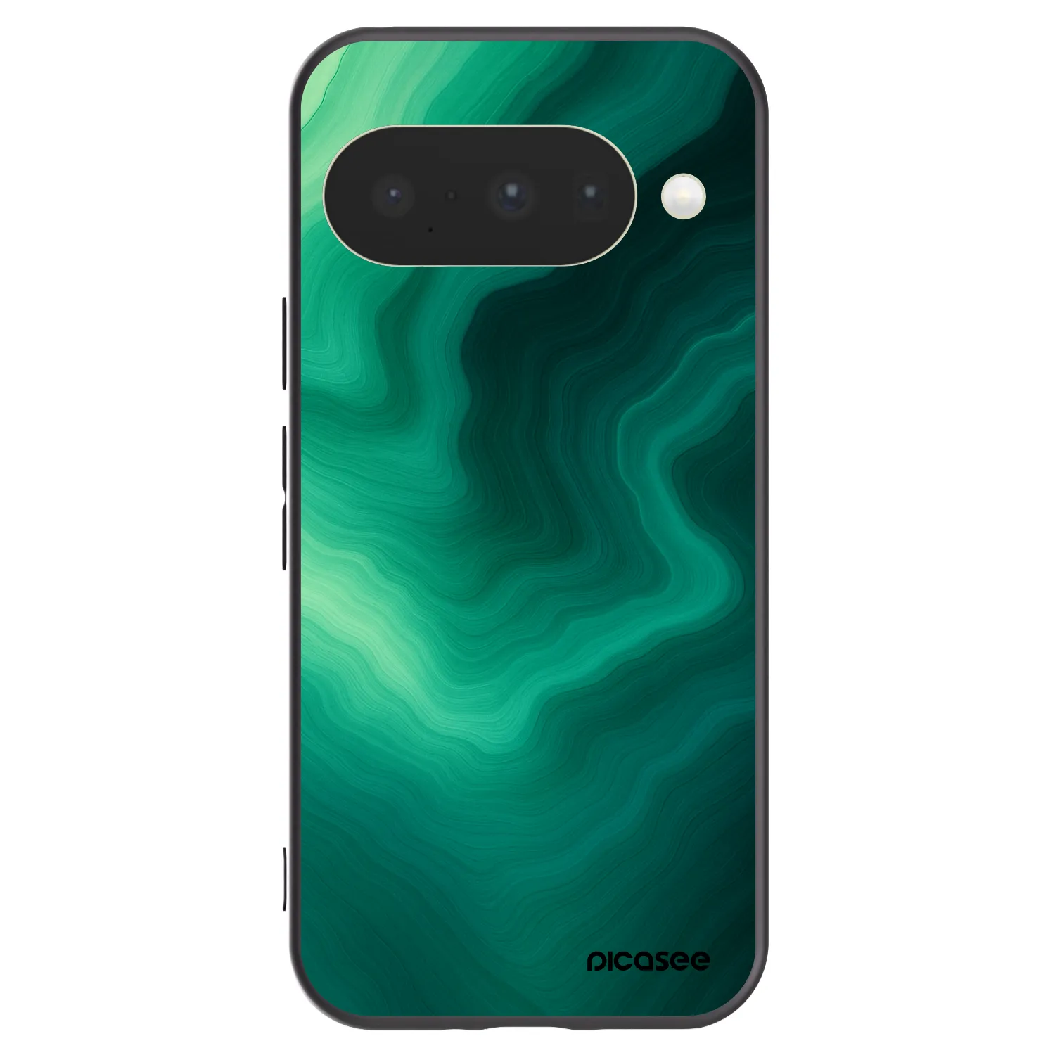 Picasee silikónový čierny obal pre Google Pixel 10 - Malachite