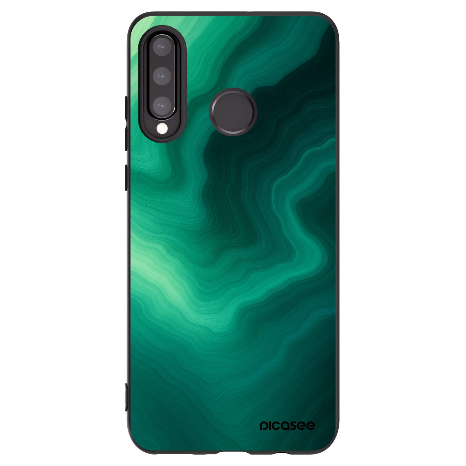Picasee silikónový čierny obal pre Huawei P30 Lite - Malachite