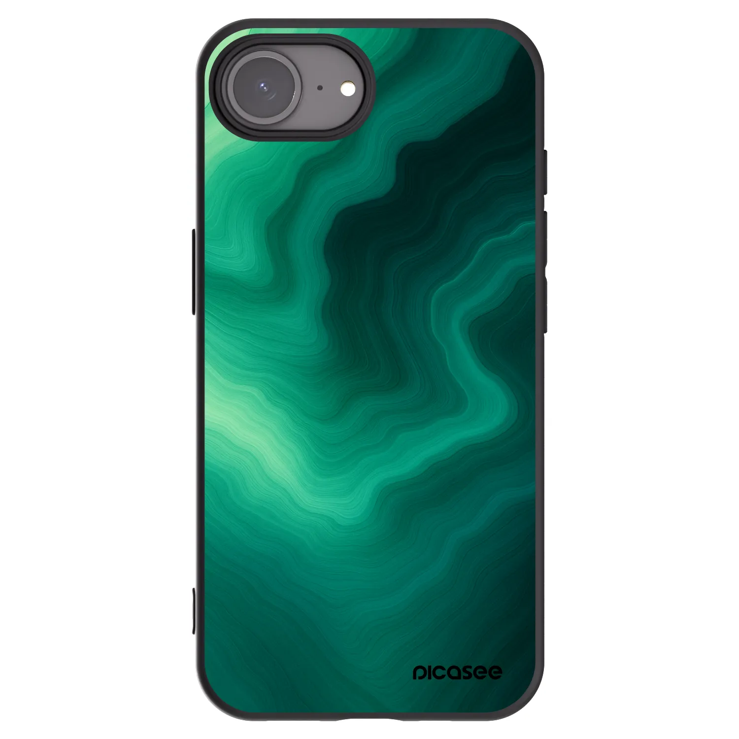 Picasee silikónový čierny obal pre Apple iPhone 17e - Malachite