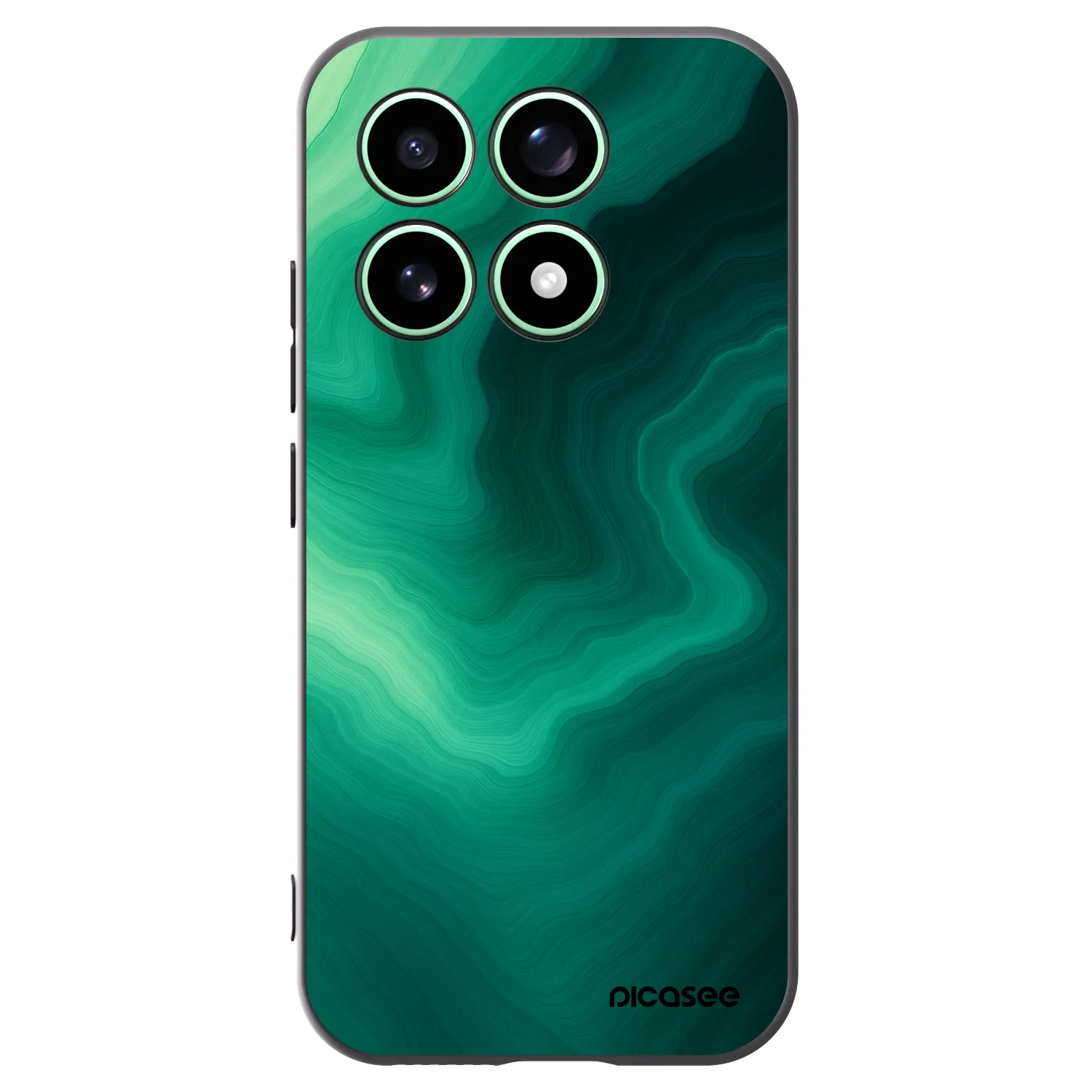 Picasee silikónový čierny obal pre Xiaomi 17 - Malachite