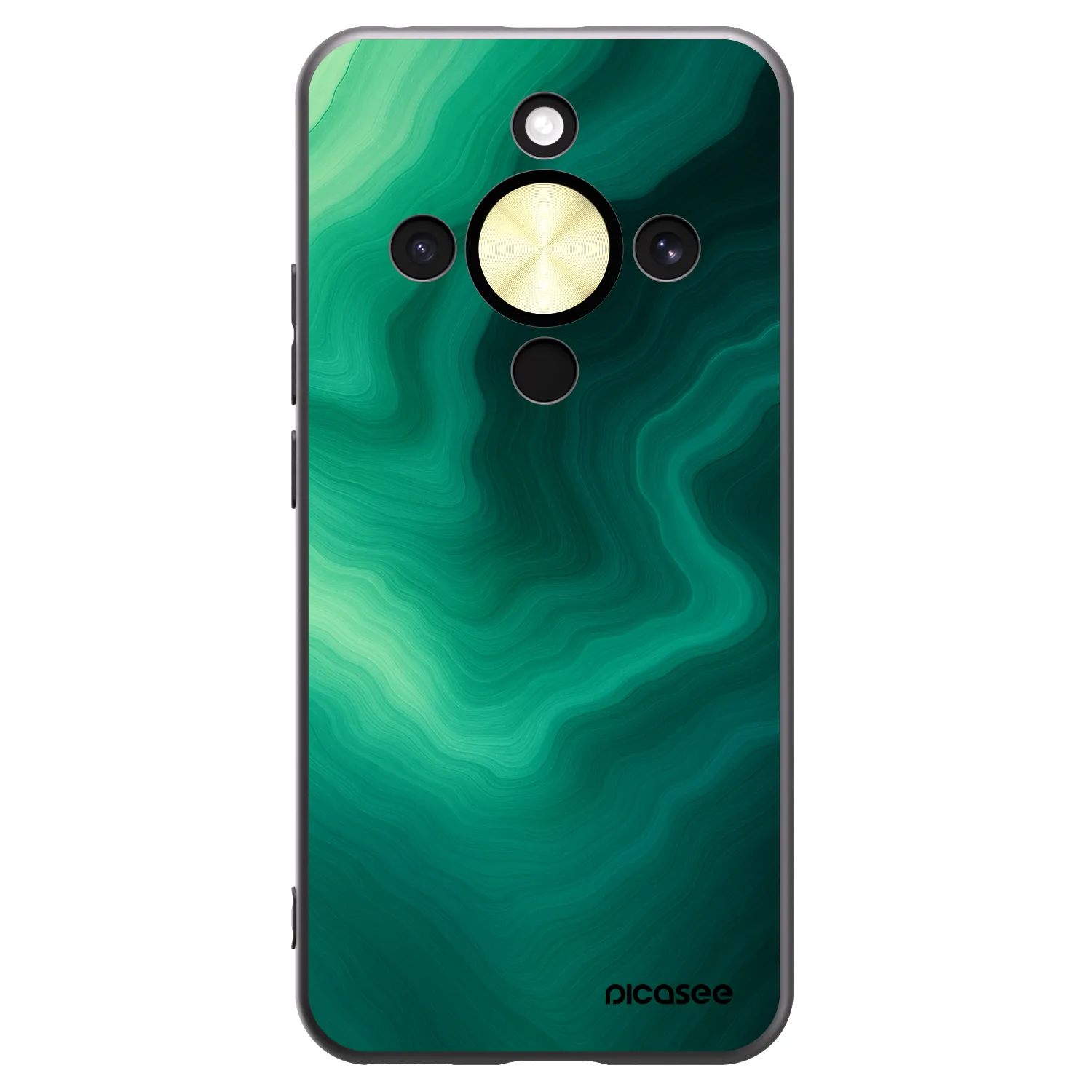 Picasee silikónový čierny obal pre Honor Magic8 Lite 5G - Malachite