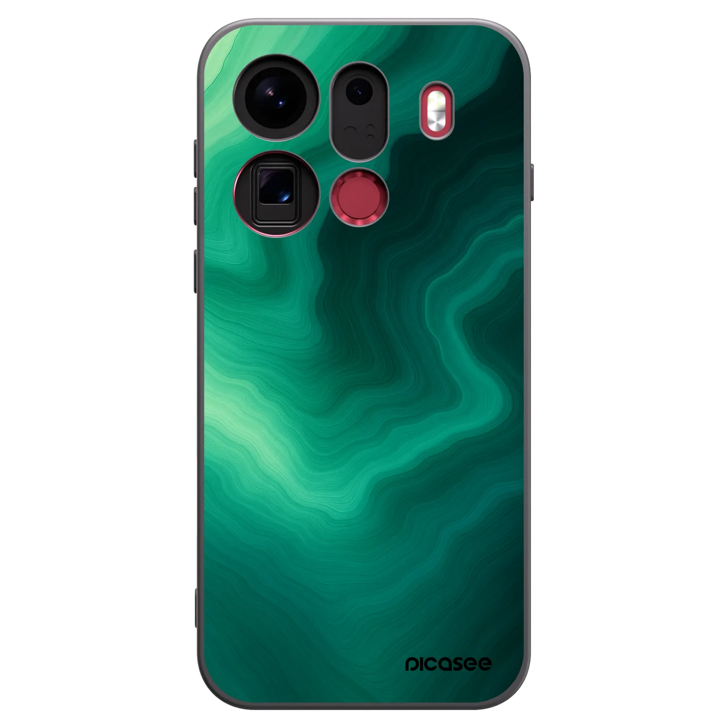 Picasee silikónový čierny obal pre OPPO Find X9 Pro - Malachite